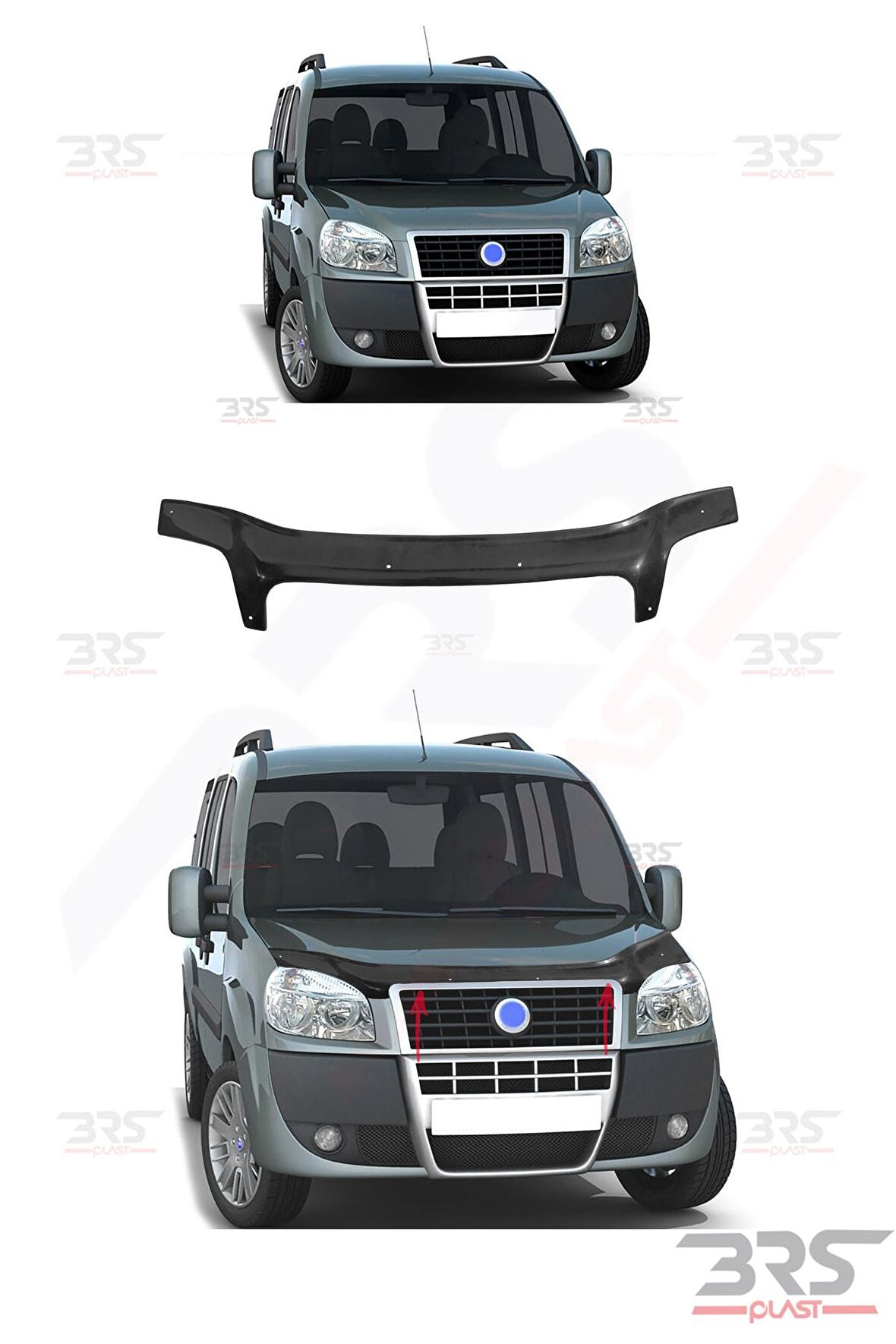 Fiat Doblo 2006-2010 Kaput Rüzgarlığı Abs