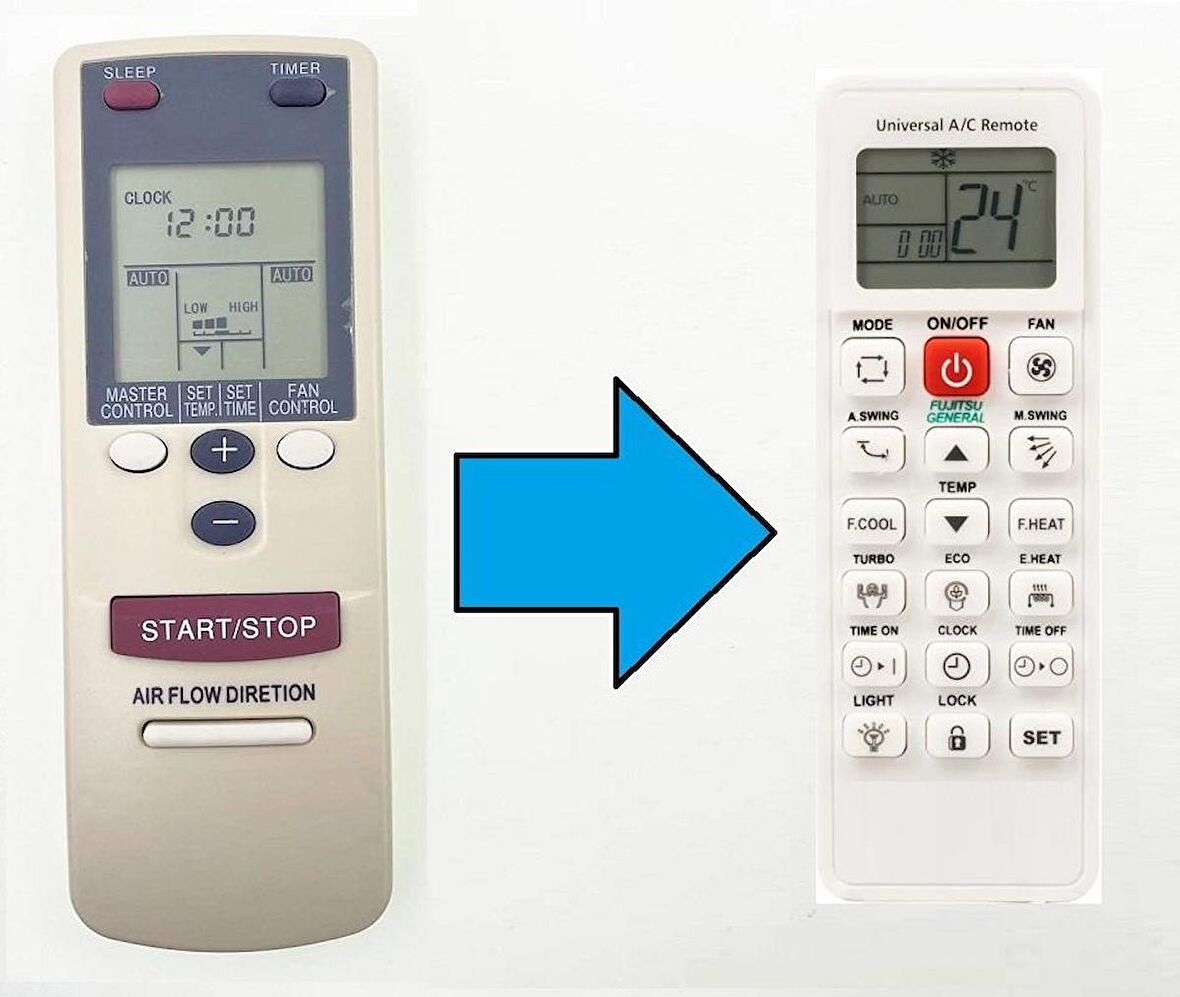 General Fujitsu AR-AB8  AR-AB35 AR-BB9 İle Uyumlu Klima Kumandası