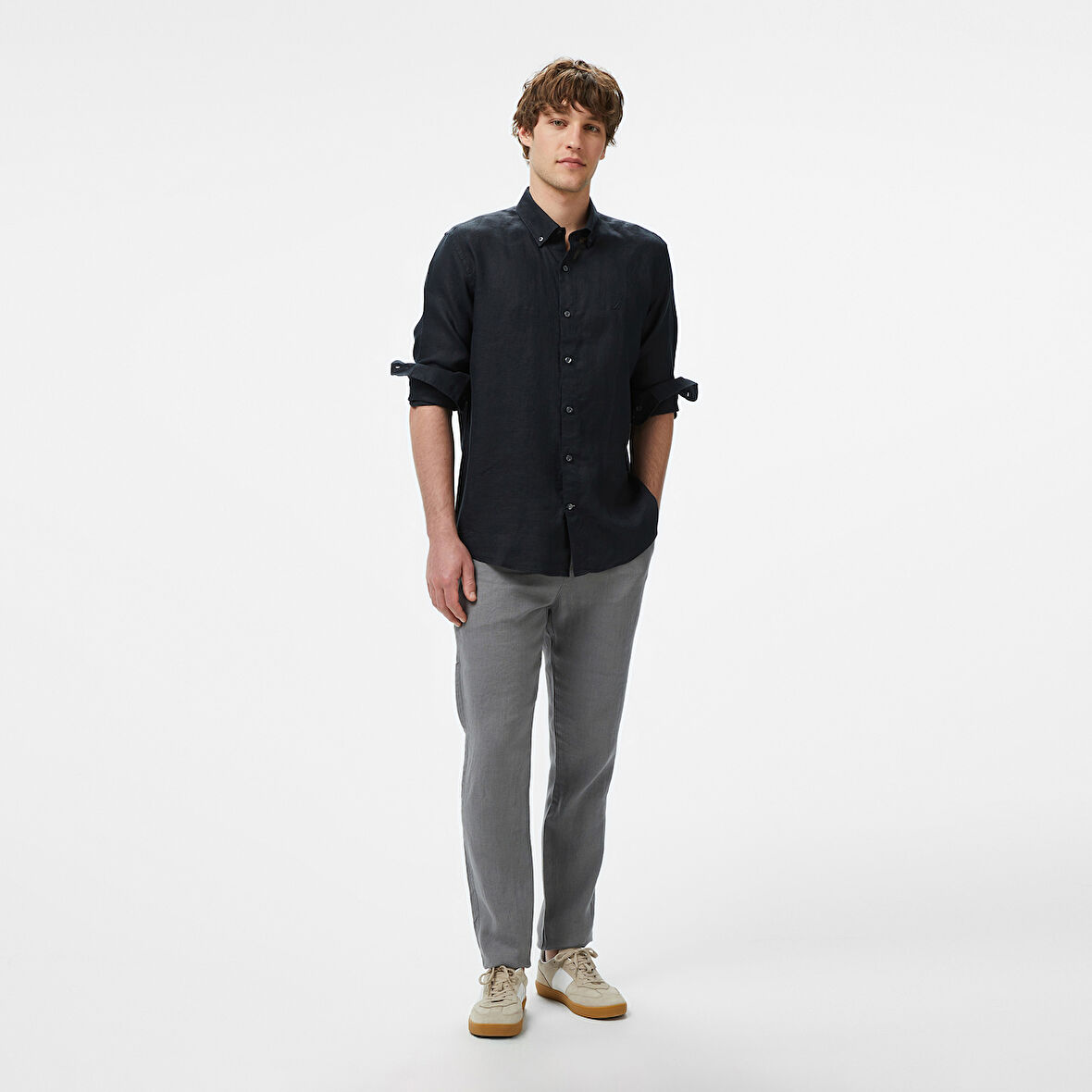 Nautica Erkek Gri Jogger Keten Pantolon