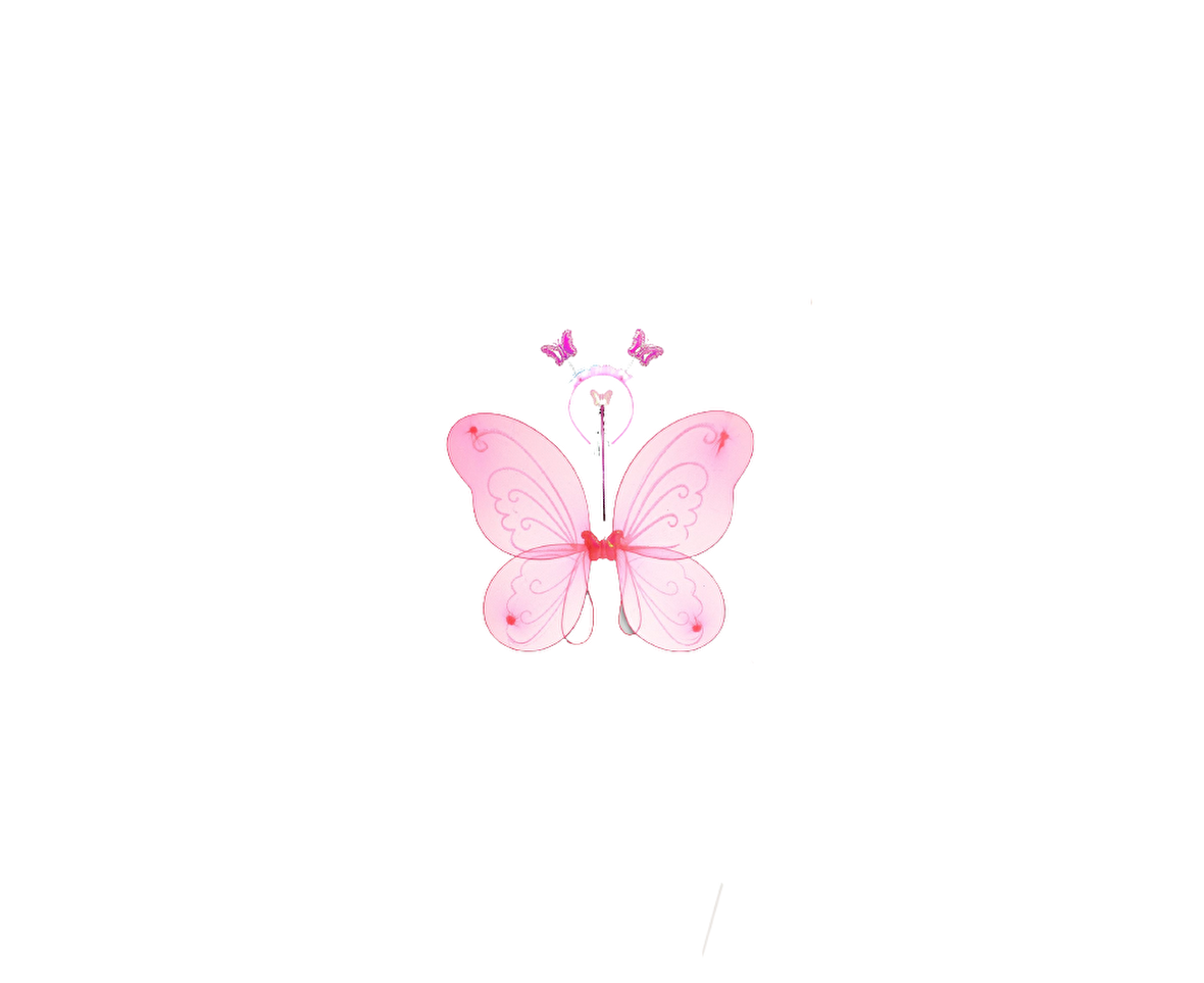 KELEBEK KANADI 3'LÜ SET AÇIK PEMBE