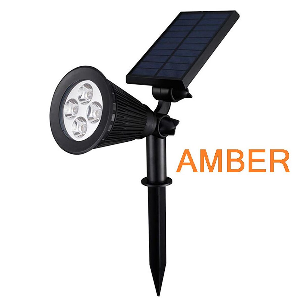 Amber 4W Solar Güneş Enerjili Kazıklı Çim   Bahçe Aydınlatma