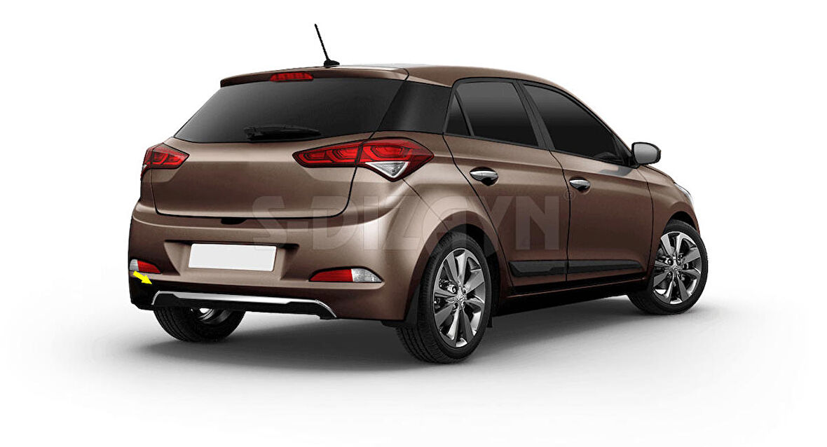 S-Dizayn Hyundai i20 Krom Arka Tampon Alt Çıtası 1 Prç. 2014-2018