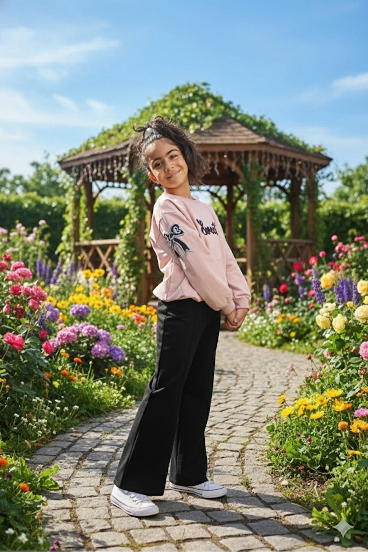 Kız Çocuk Uzun Kollu Şık Takım, Eşofman, Rahat, Modern Tarz