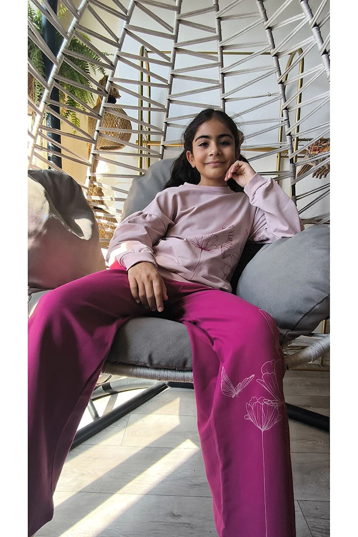 Kız Çocuk Uzun Kollu Şık Takım, Eşofman, Rahat, Modern Tarz