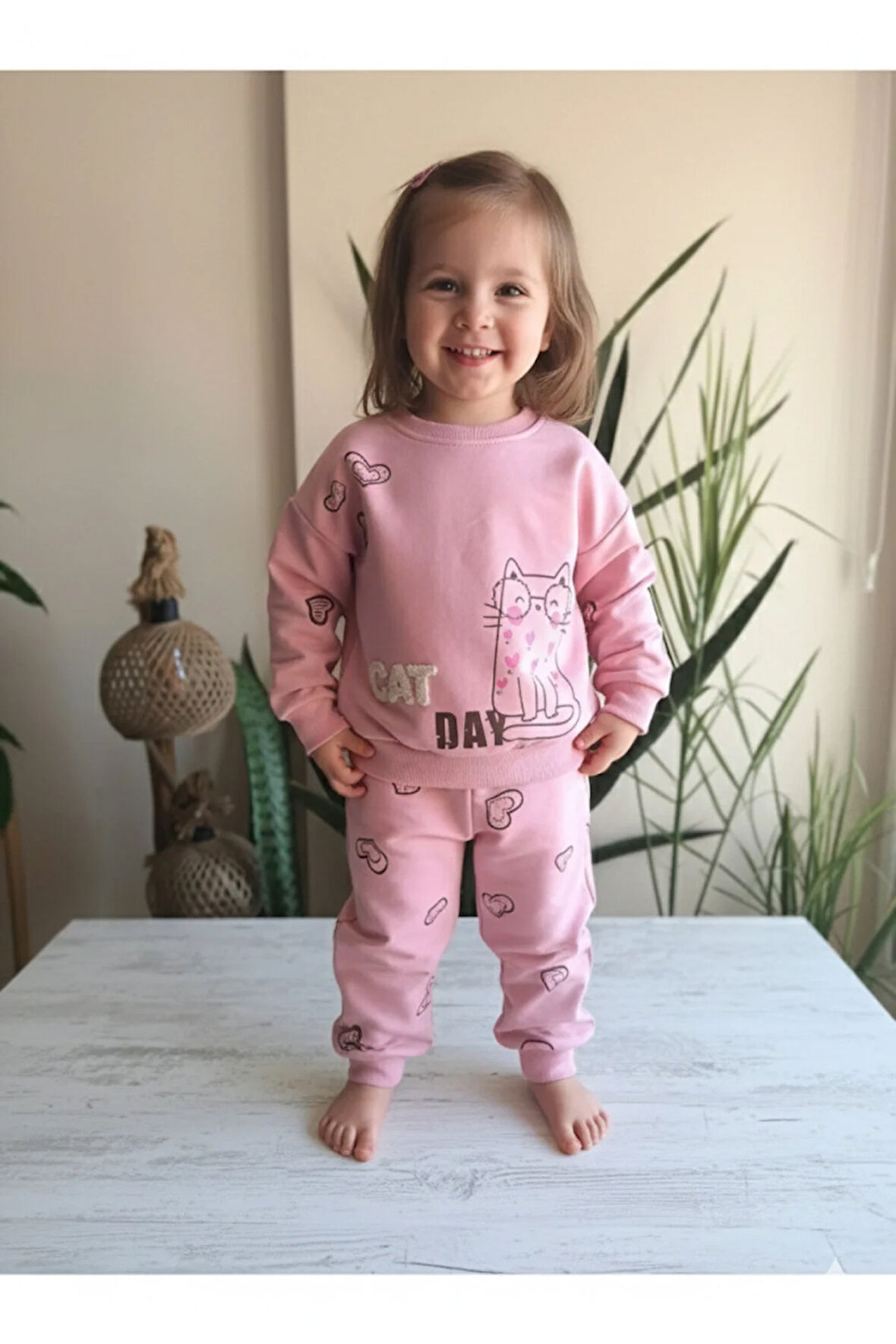 Kız Çocuk Alt Üst Takım Uzun Kollu Eşofman Rahat Şık Modern Tasarım