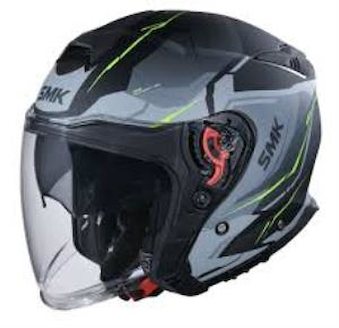 0043 SMK GTJ ESCAPE YARIM KASK YEŞİL GRİ