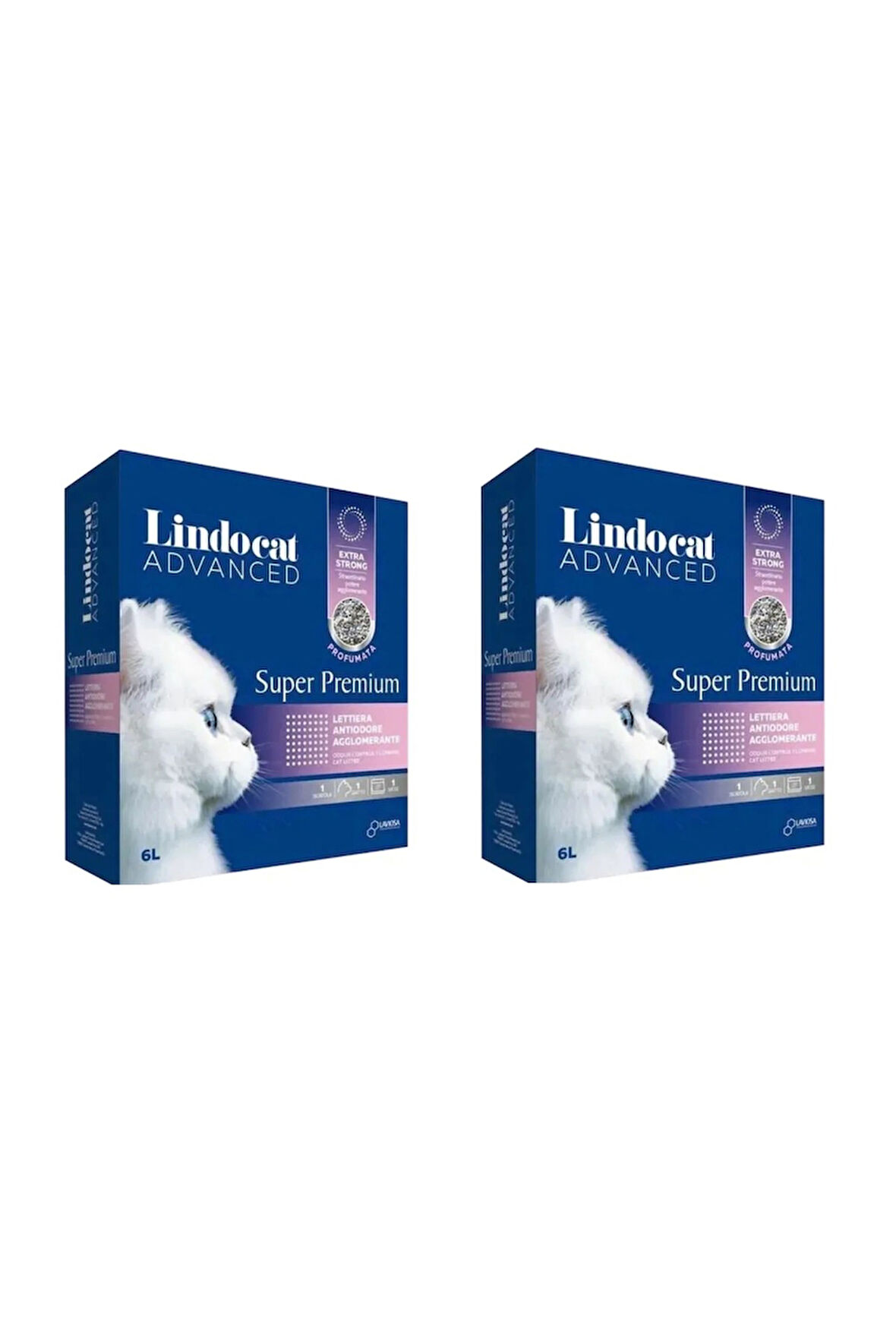 Lindo Cat Advanced Süper Premium Extra Strong Bebek Pudralı Topaklaşan Kedi Kumu 6 Lt.  X 2 Paket