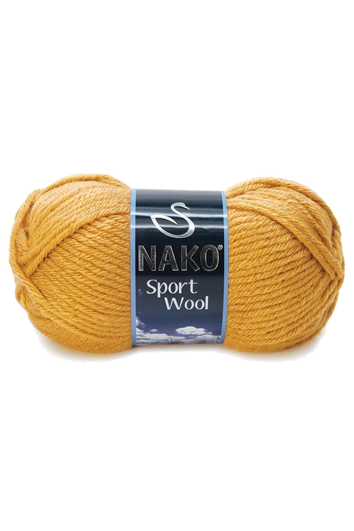 Sport Wool Atkı Bere Ceket Yelek Örgü İpi Yünü No: 10129 Hardal