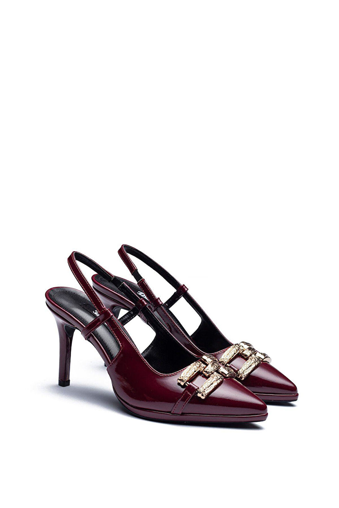 6210 Kadın Önü Kapalı Platform Tokalı Ayakkabı