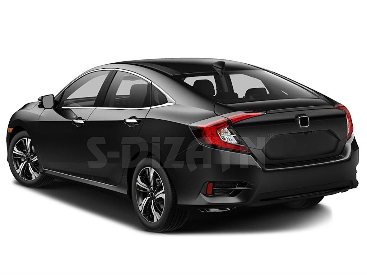 S-Dizayn Honda Civic Krom Cam Çıtası 8 Prç 2016-2021