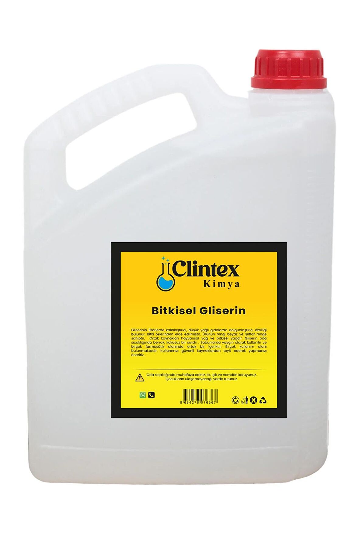 Clintex Kimya %99 Bitkisel Gliserin Yağı 3 Kg