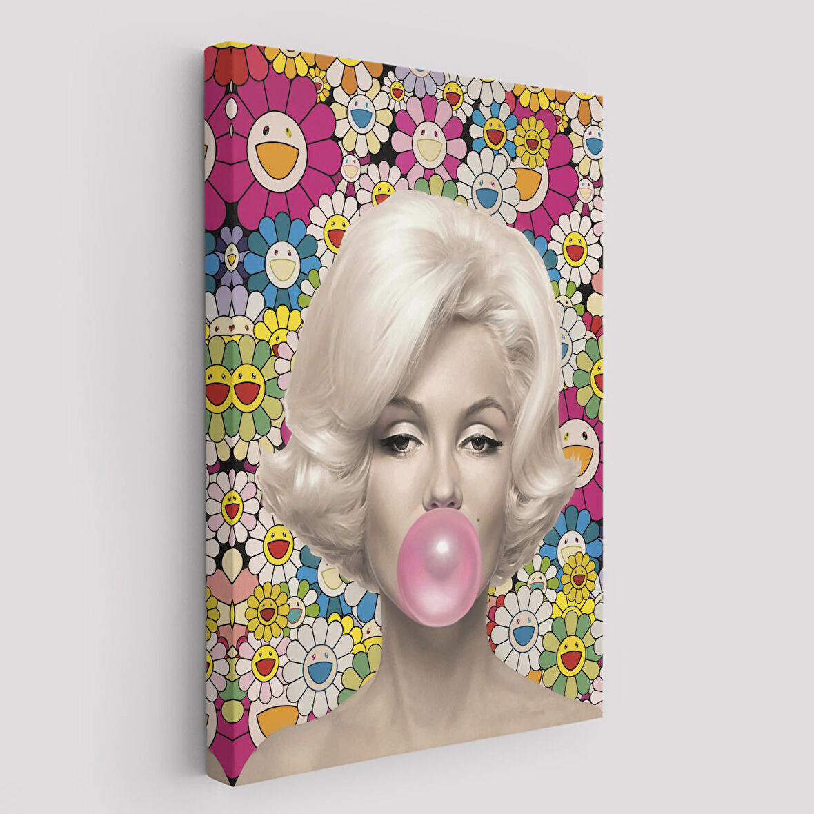 Marilyn Monroe Pembe Balon Duvar Tablosu-6217