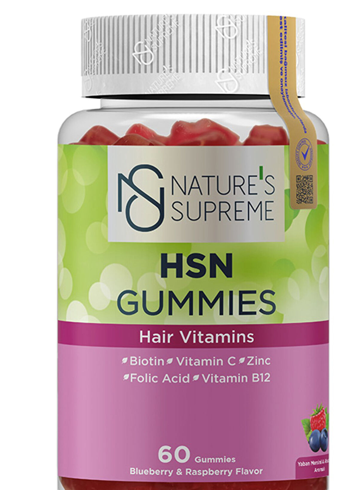 Nature's Supreme HSN Gummies 60 Çiğnenebilir Form