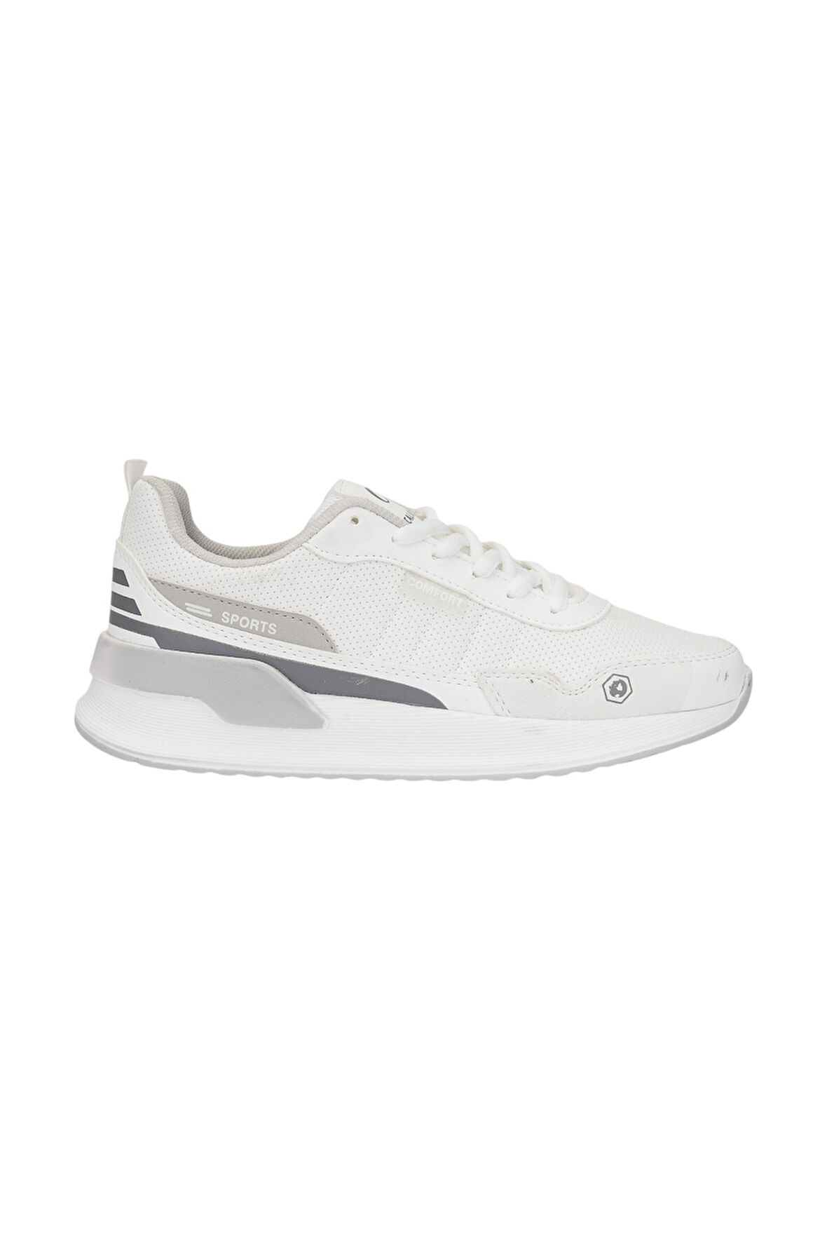 Günlük Unisex Sneaker Bağcıklı Oval Burunlu Kalın Tabanlı Dikiş Detaylı Spor Ayakkabı 622