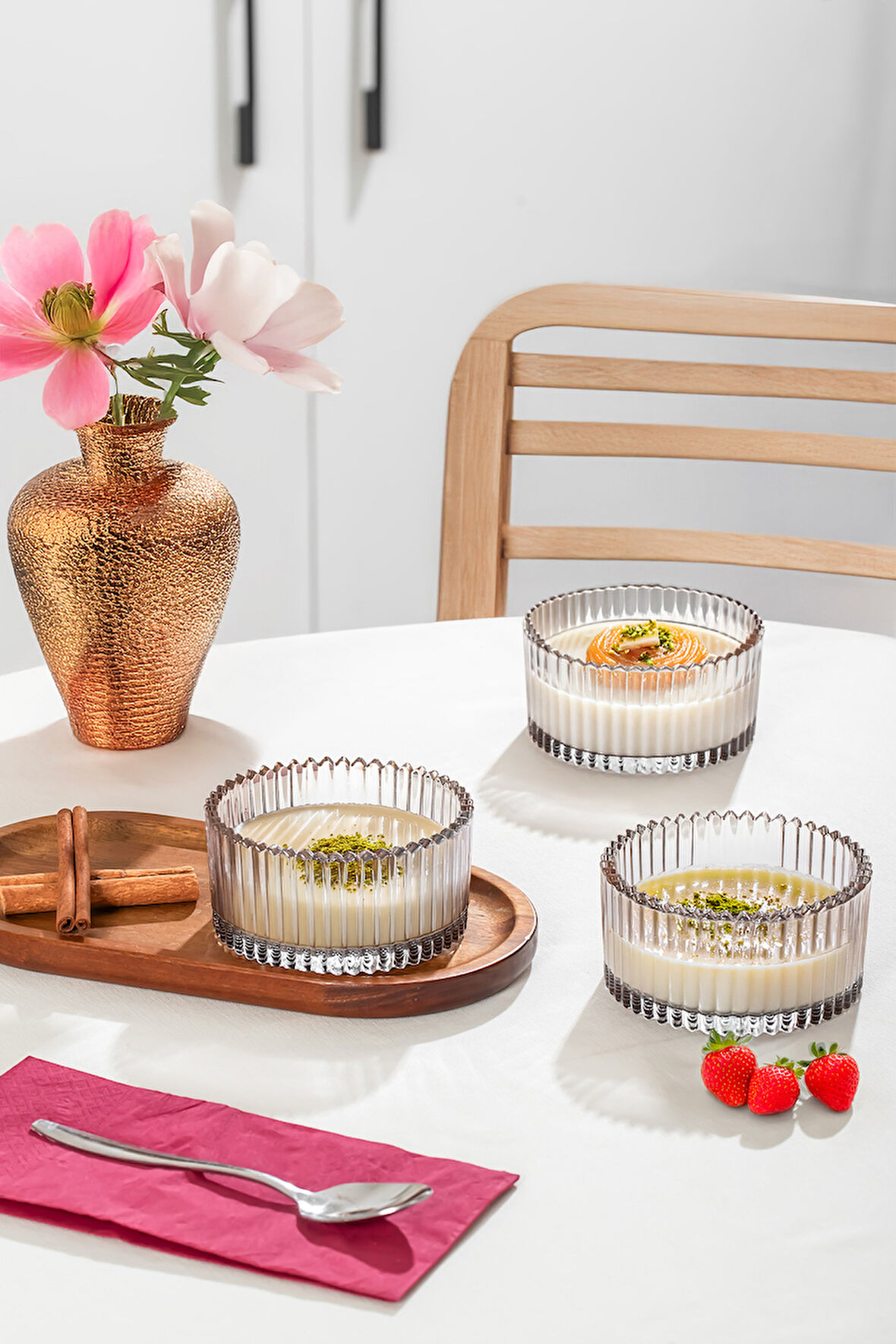 Porsima İstanbul 6 Parça Cam Çerezlik Sunum Magnolia-magnolya Kasesi