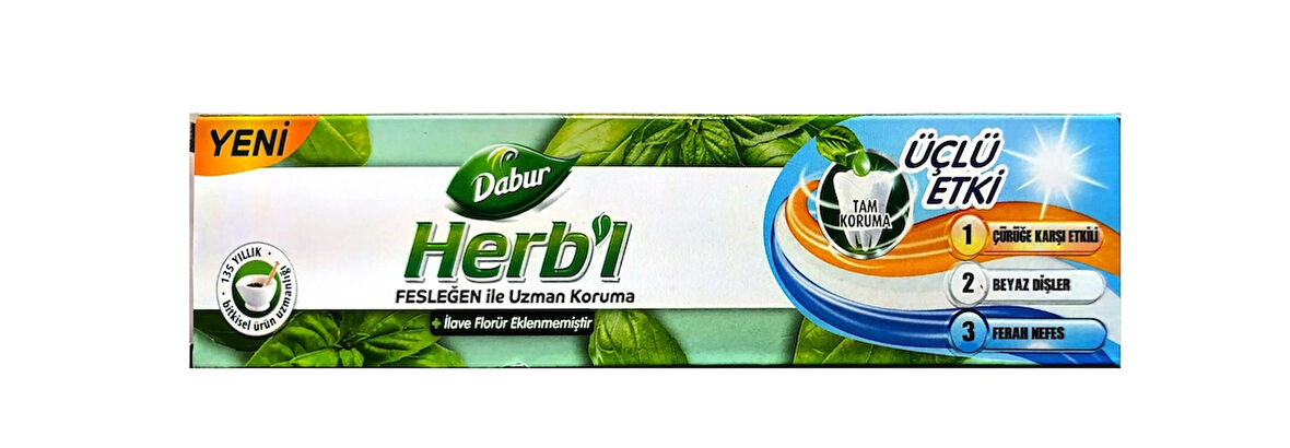  HERB'L Fesleğen ile Uzman Koruma Diş Macunu 170g (Florürsüz)