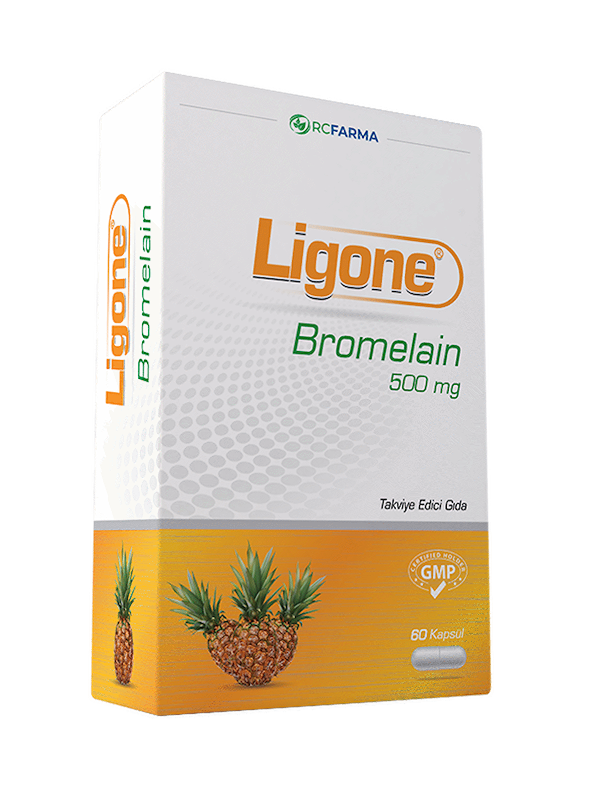 Ligone Bromelain 500 mg Takviye Edici Gıda 60 Kapsül