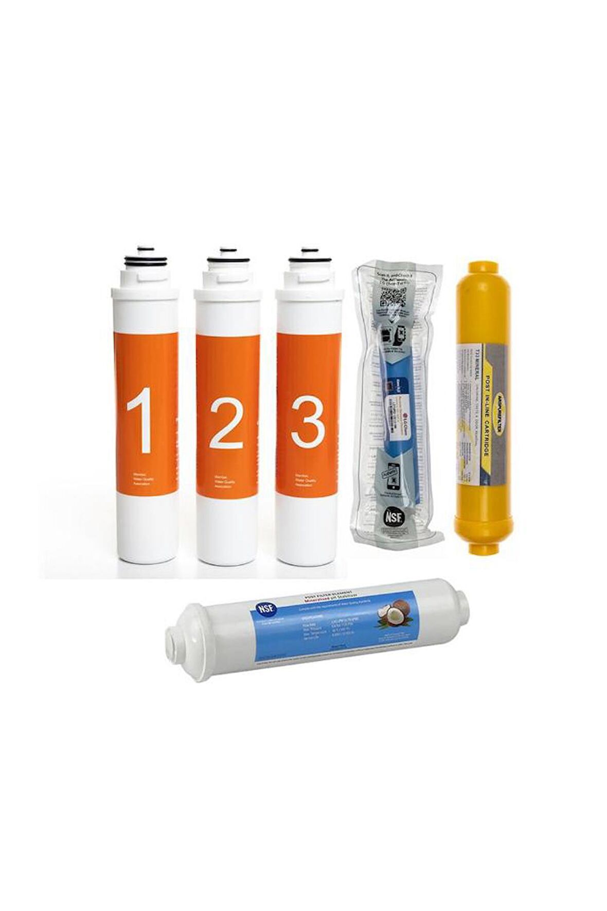 WaterlifeUyumlu Tak-Çevir 6'lı Filtre Seti, Lg Membranlı