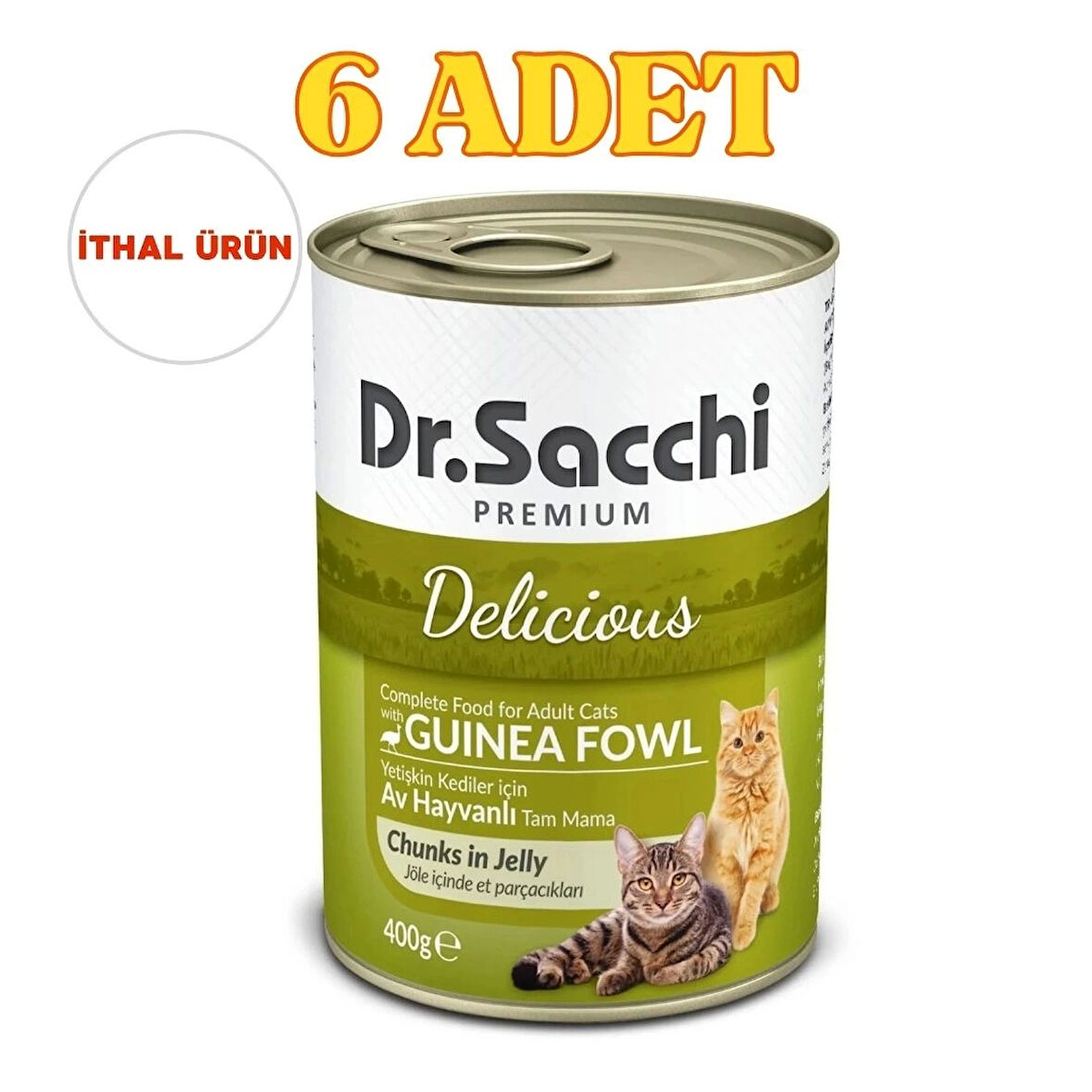 Av Hayvanlı Konserve Kedi Maması 400gr x 6