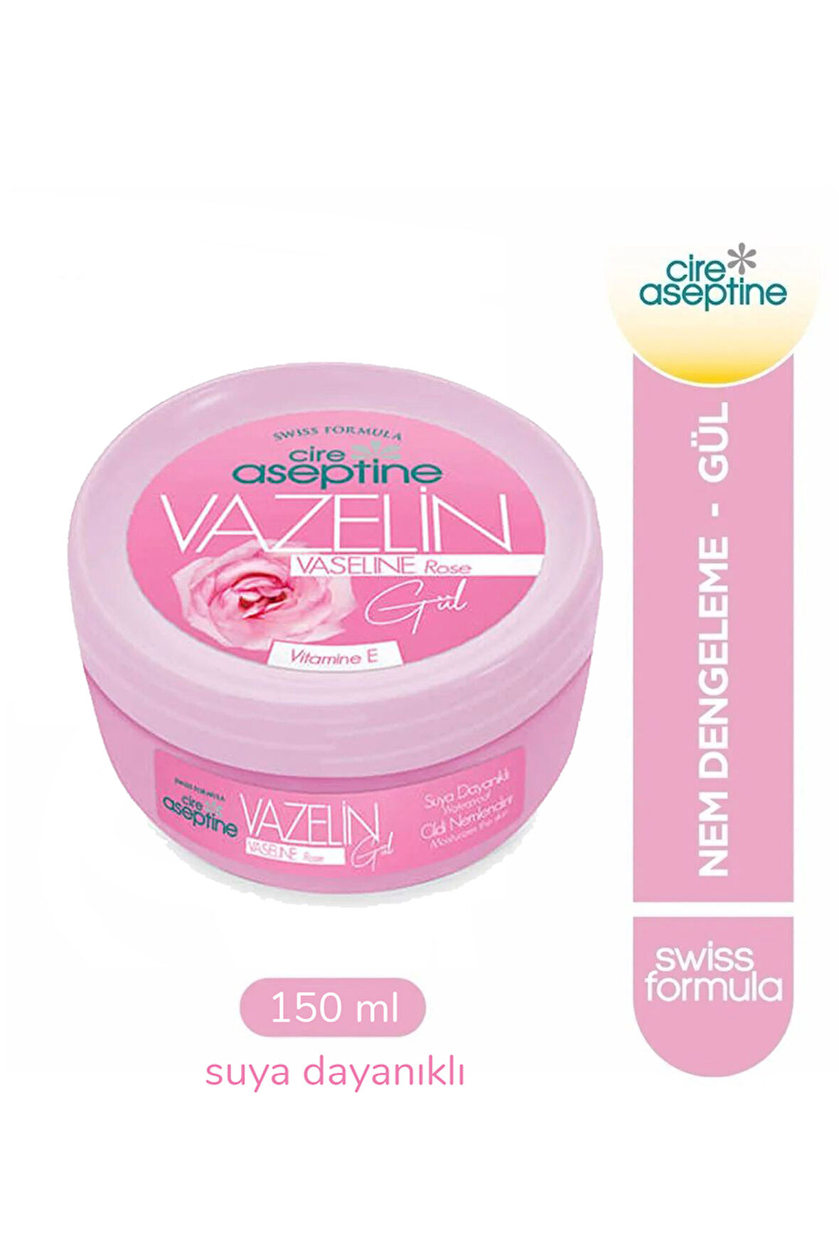 Cire Aseptine Vazelin Gül 150 ml