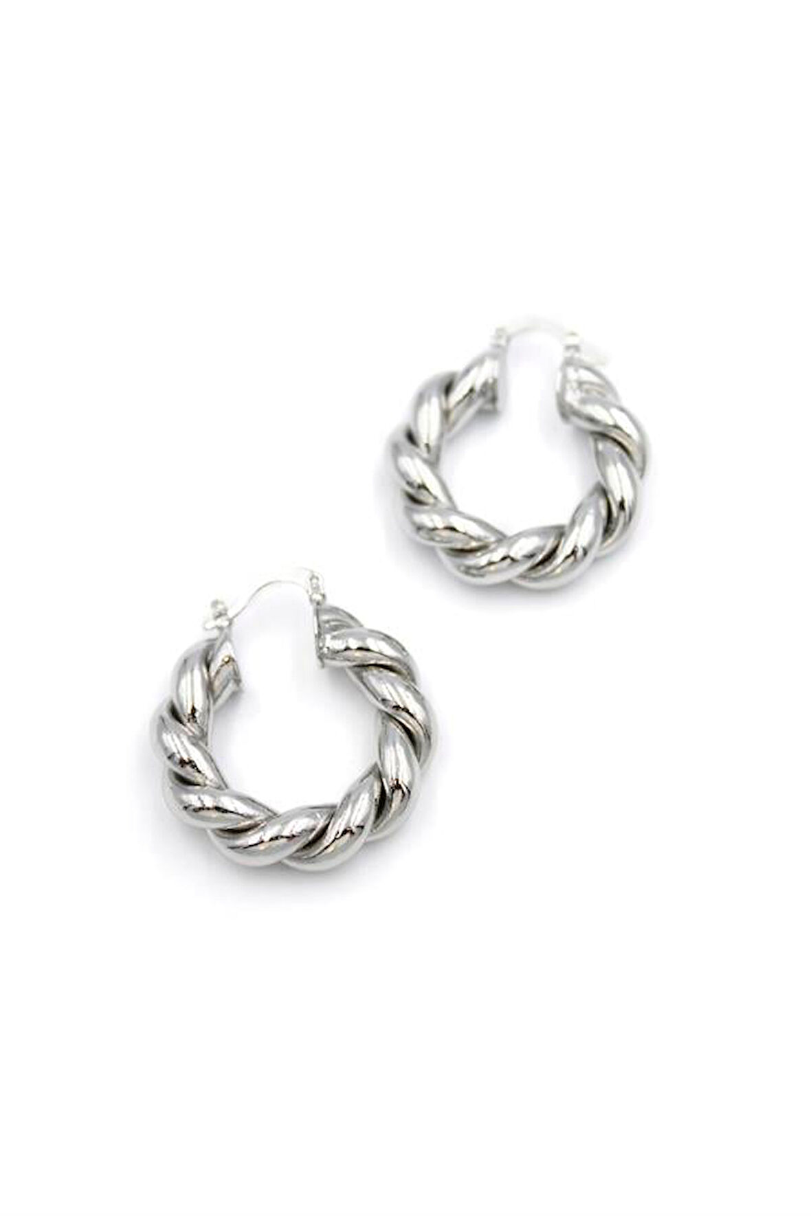 Burgu Halka Küpe - Gümüş