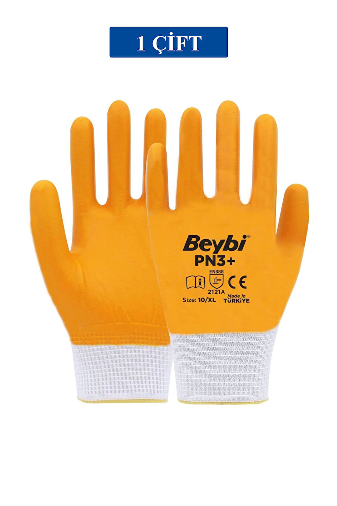 Pn3+ Sarı Iş Eldiveni Polyester Örme Nitril Beybi No:10 Royaleks Group - 1 Çift