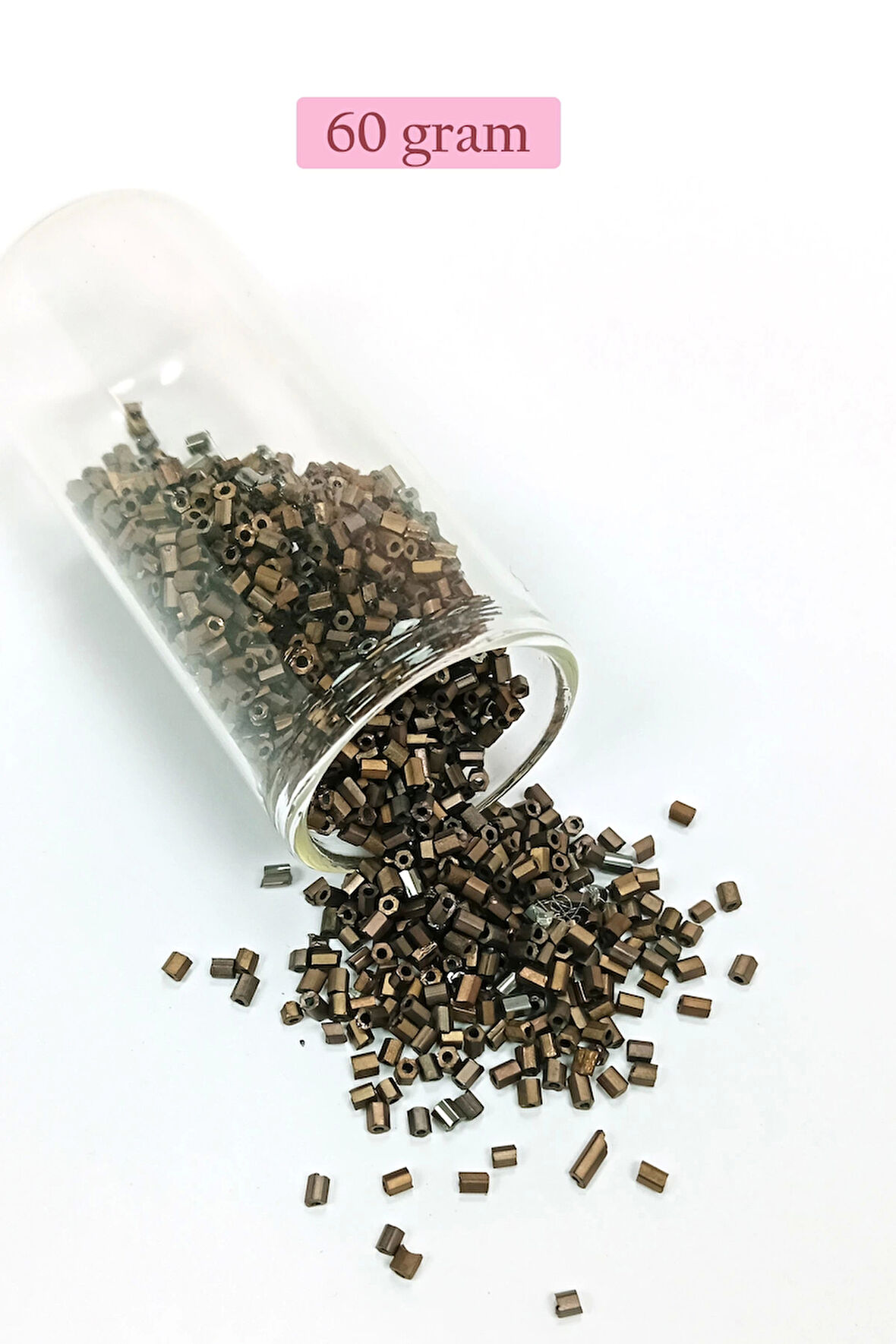 Kesme Cam Boncuk 2mm - 60 Gram - Mat Kahverengi - BNC396