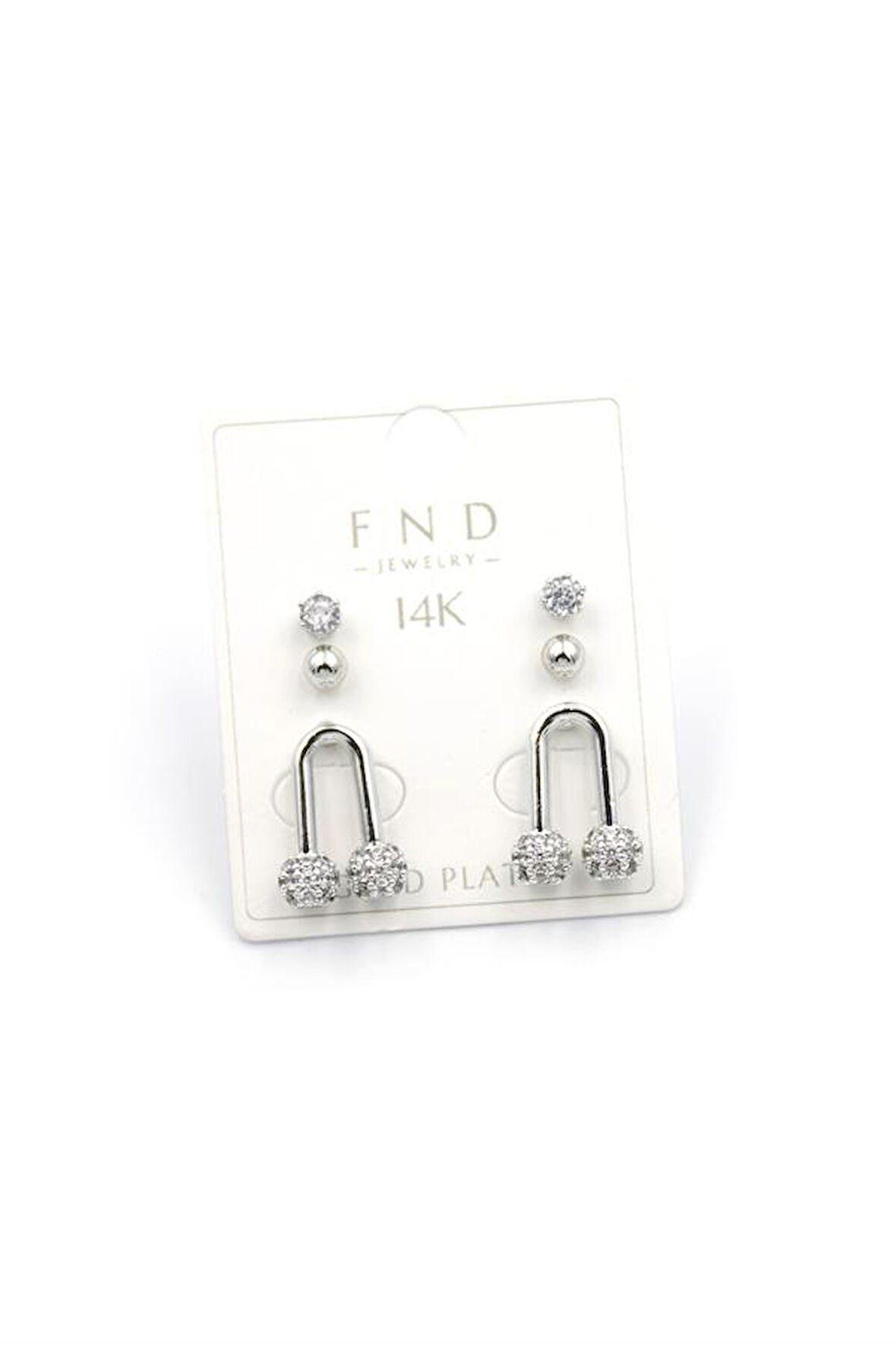 Çoklu Taşlı Küpe - Gümüş