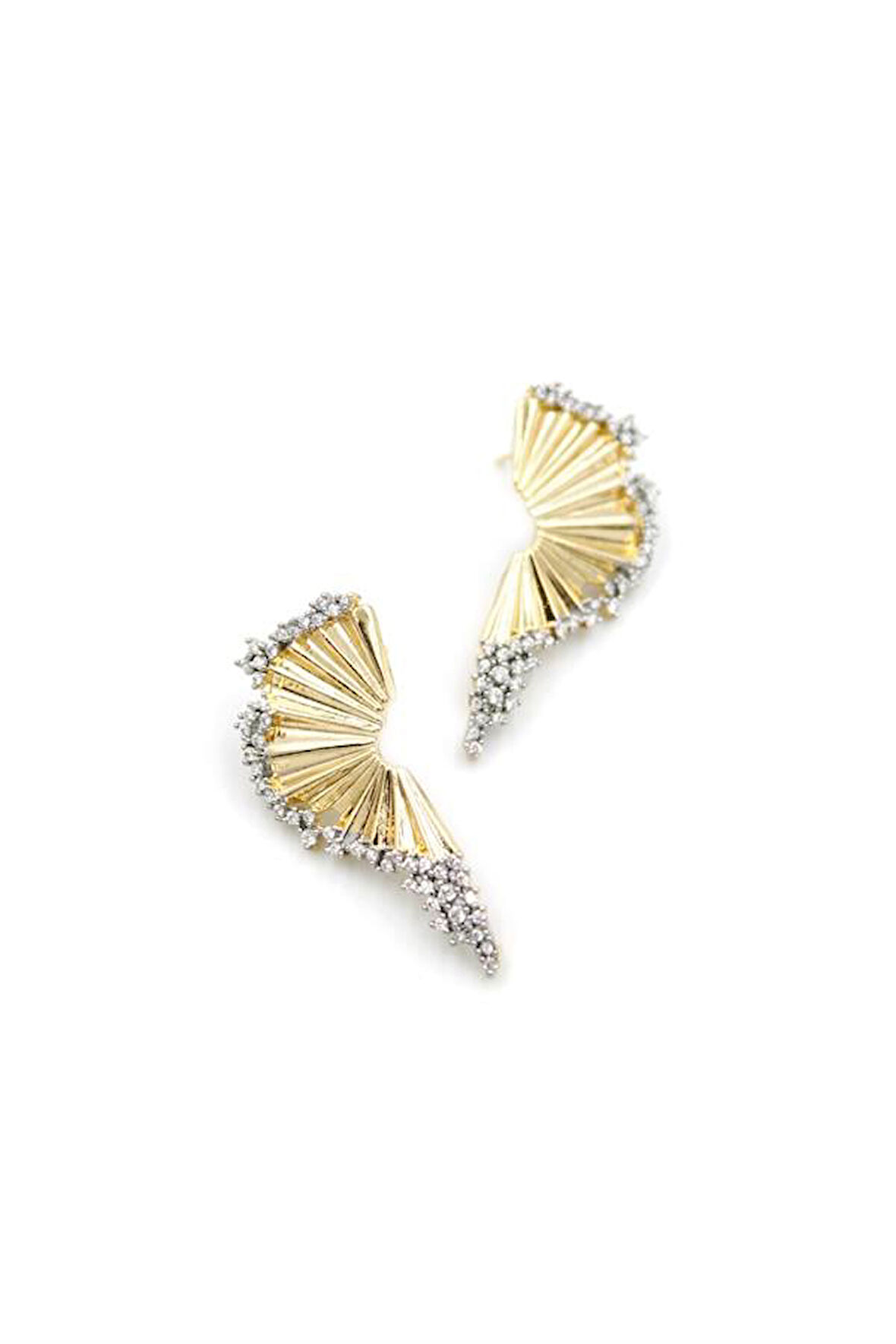 Esnaf sokağı  Esnaf sokağı  Yelpaze Küpe - Altın