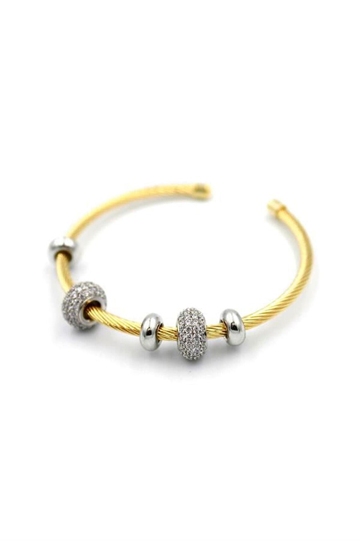 Taşlı Bilezik - Altın