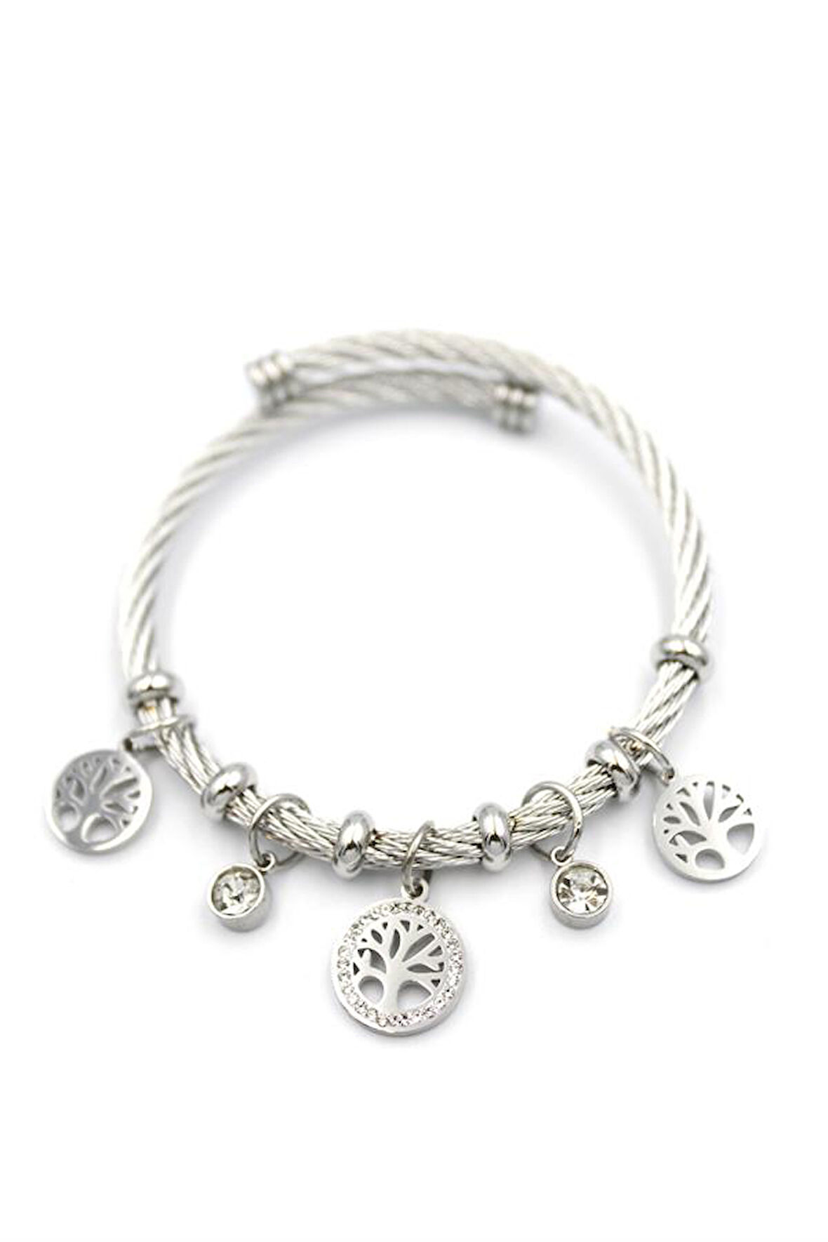 Hayat Ağacı Charm Bilezik - Gümüş