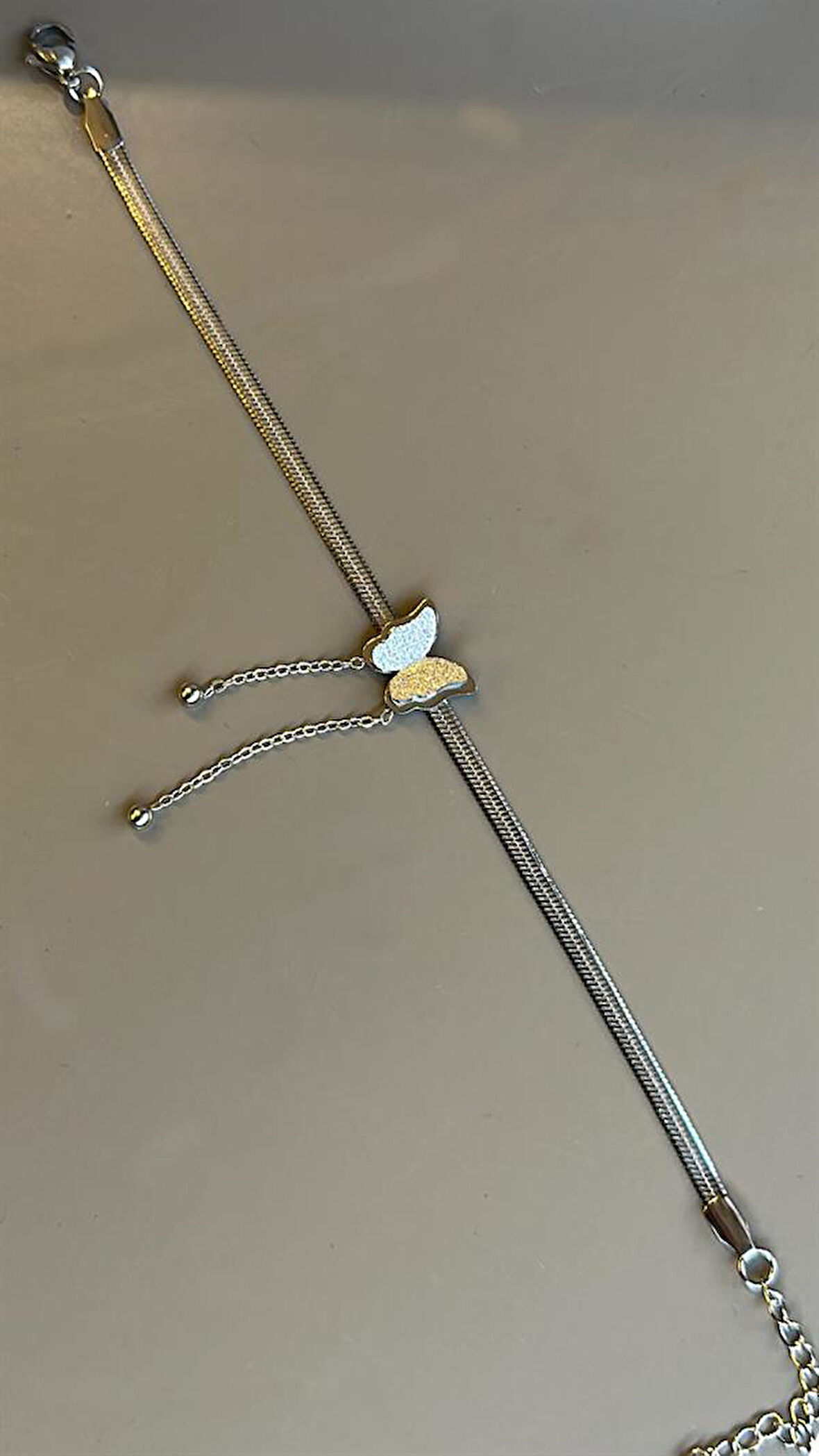 Kelebekli İtalyan Bileklik - Gümüş