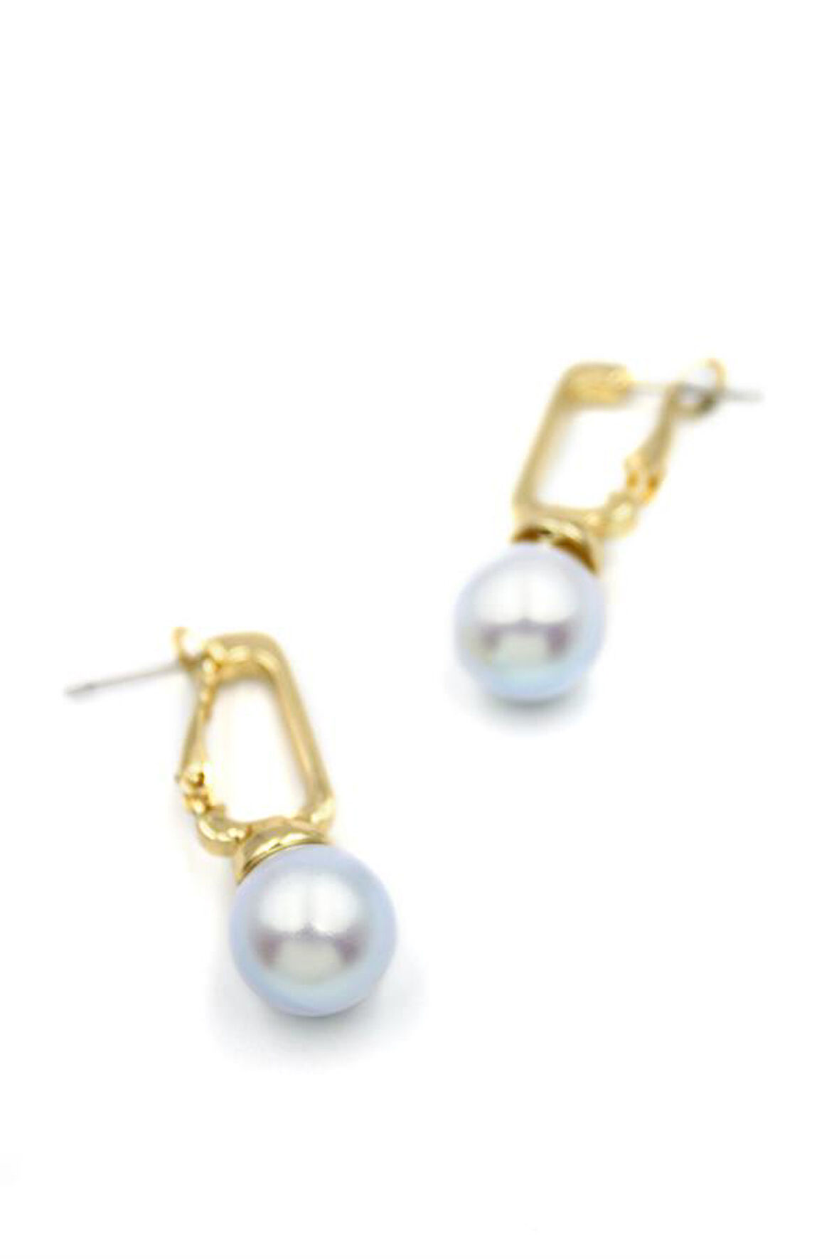 İncili Küpe - Mavi