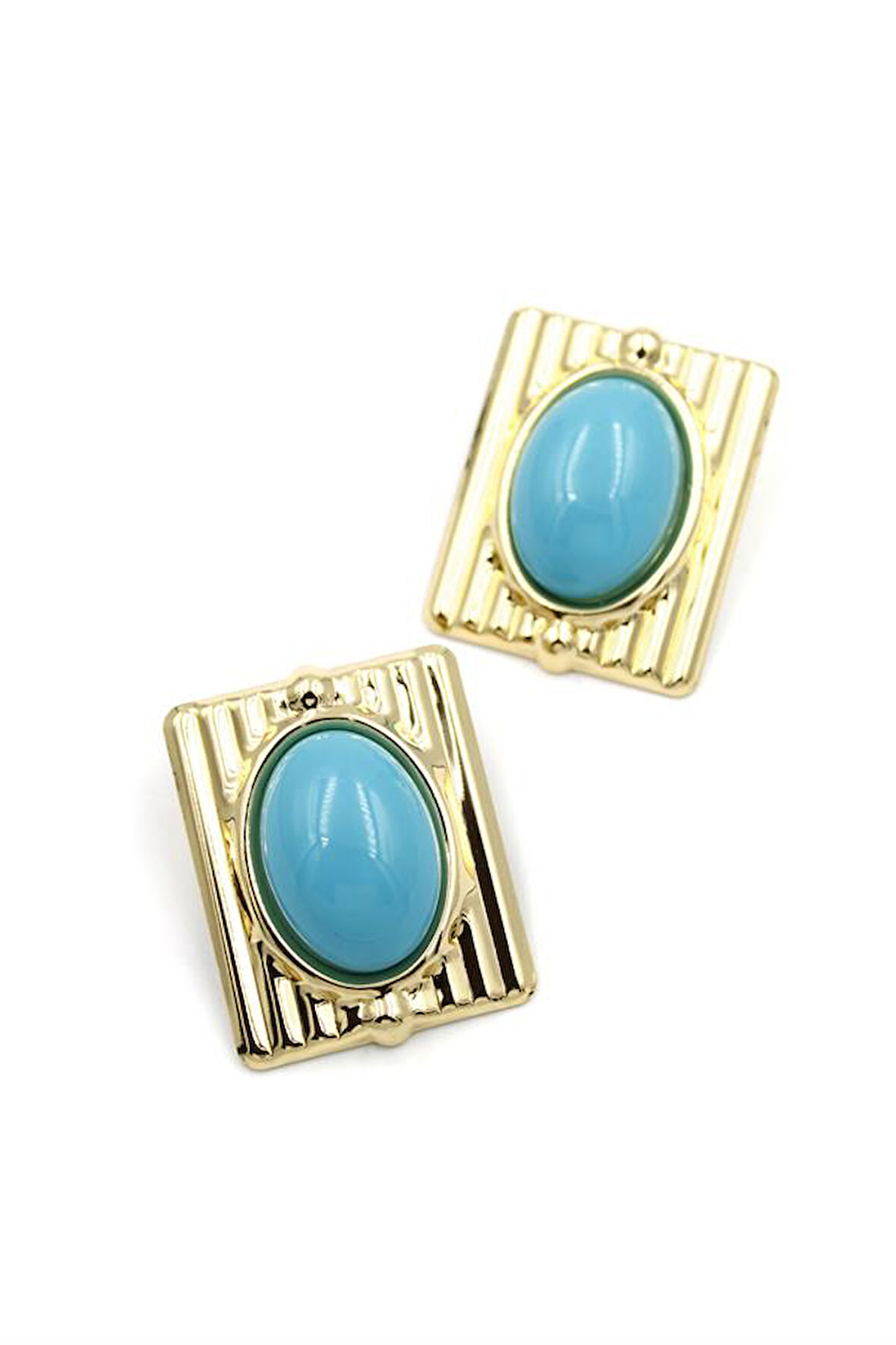 İncili Küpe - Turkuaz