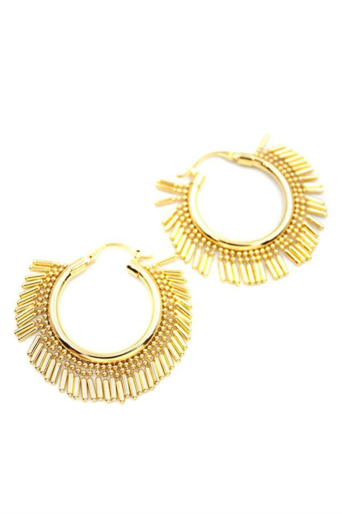 Sallantılı Halka Küpe - Altın