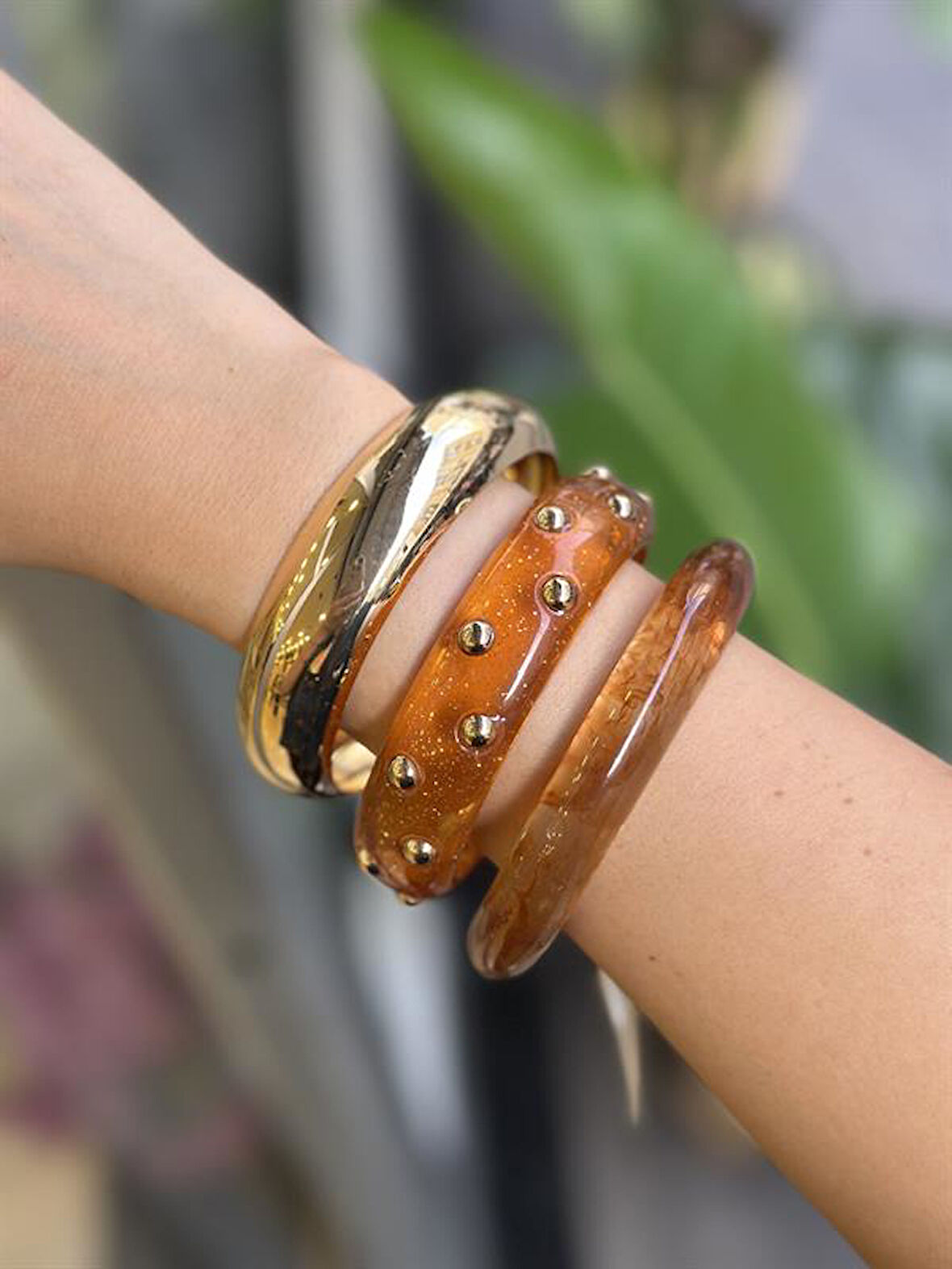 3'lü Set Bilezik - Turuncu