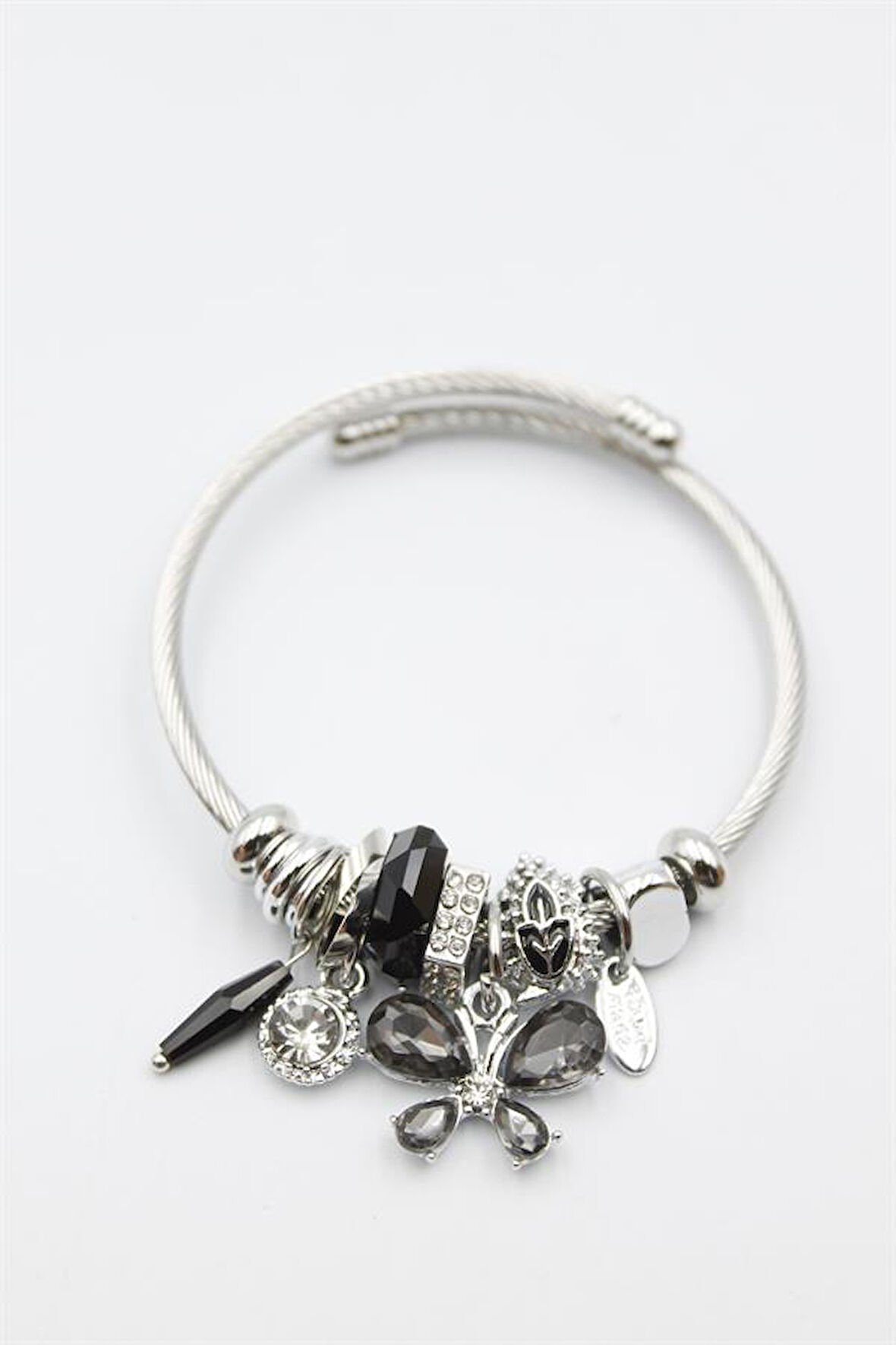 Kelebek Charm Bilezik - Siyah