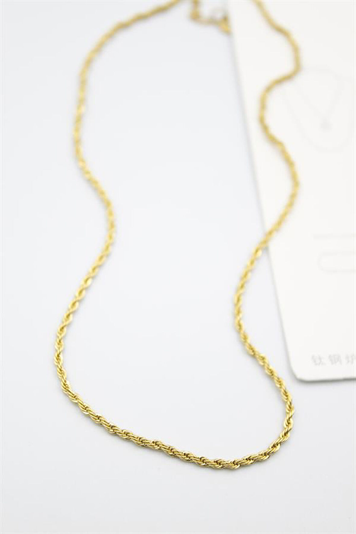 Burgu Zincir Kolye 60cm-3mm - Altın