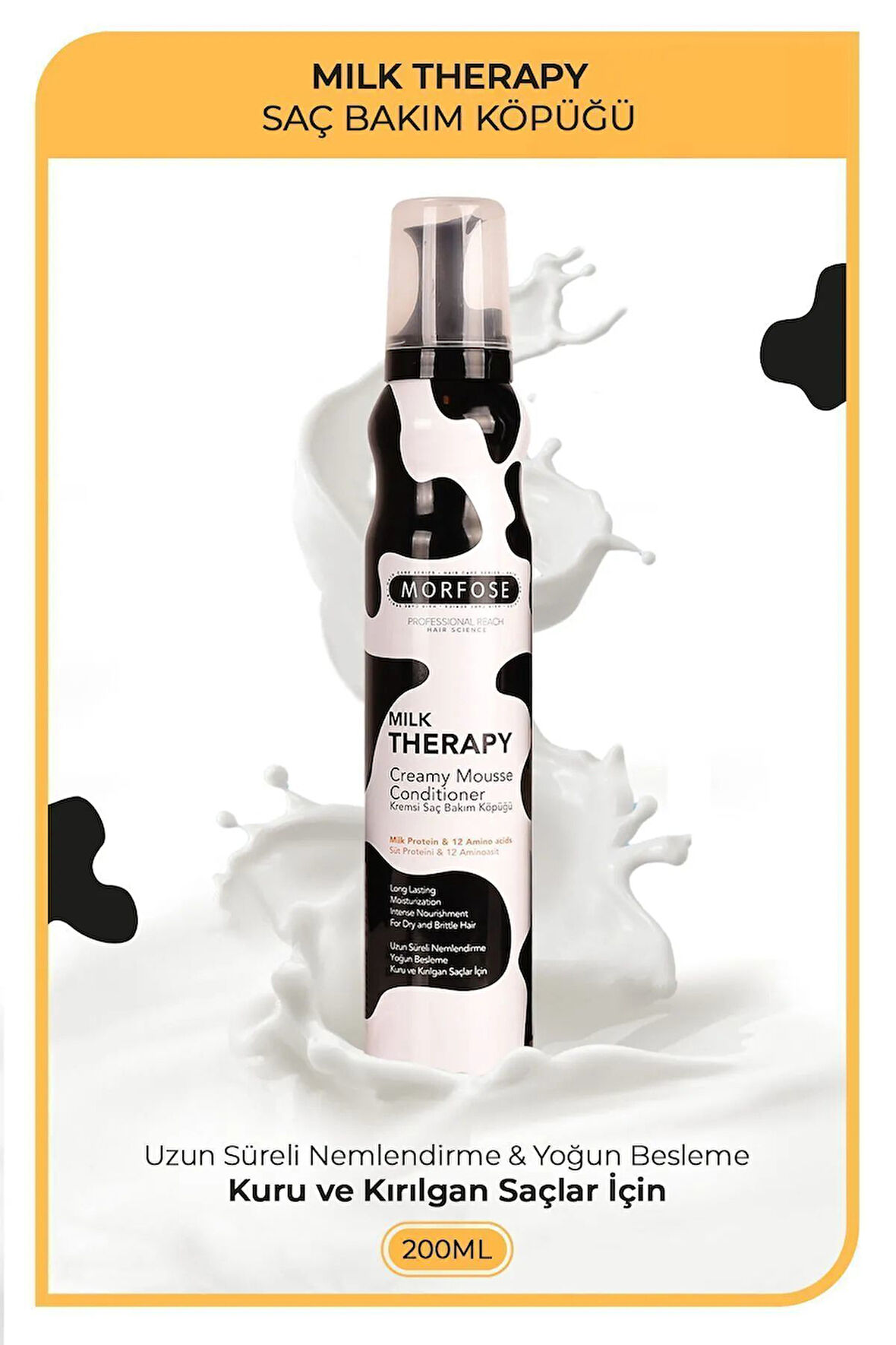 Milk Therapy Kremsi Saç Bakım Köpük 200 ML - Besleyici Koruyucu - mrfs