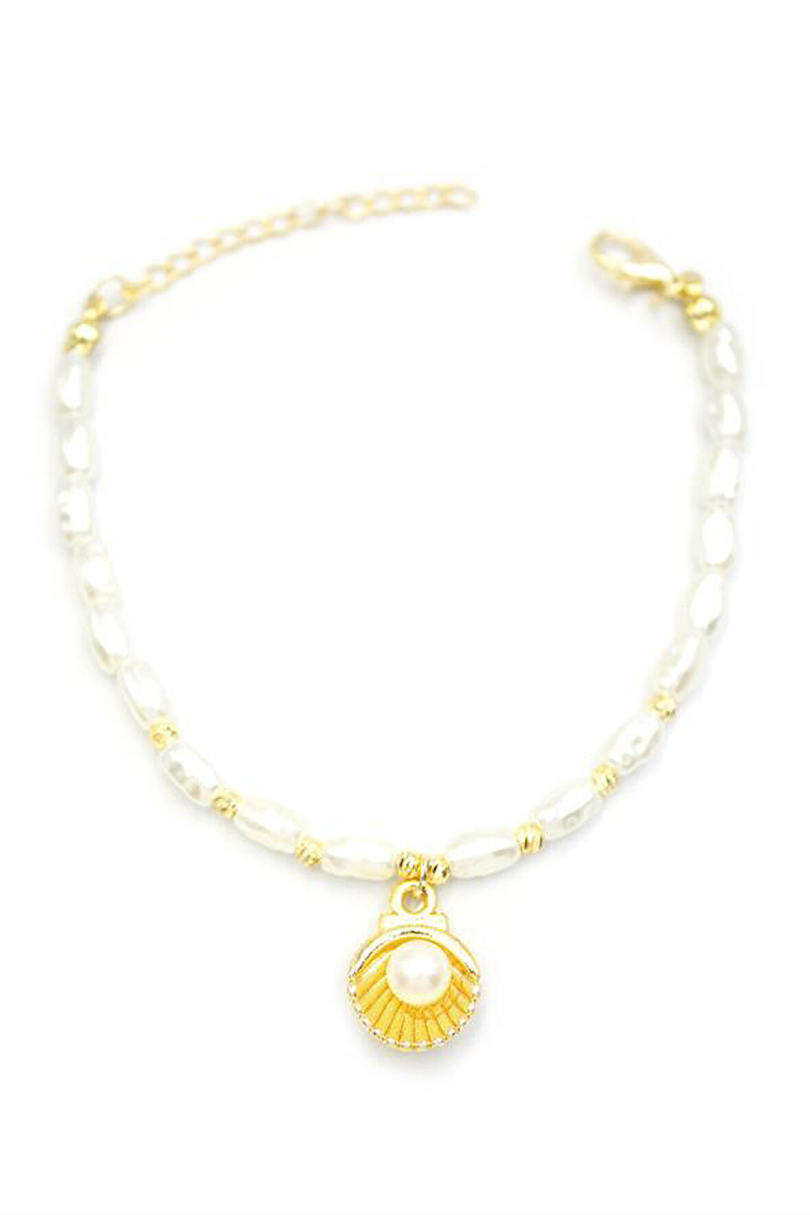 İnci Bileklik - Altın