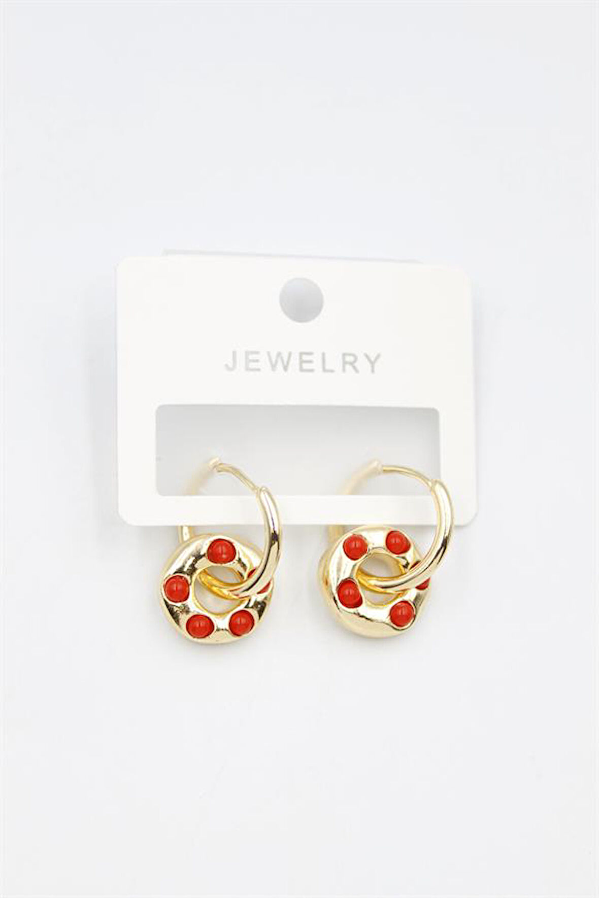 Halka Küpe - Kırmızı