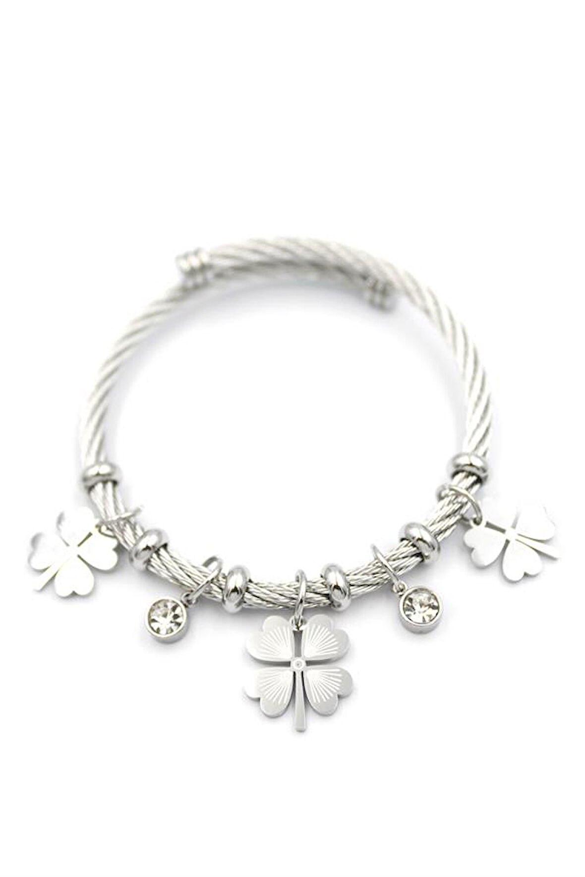 Yonca Charm Bilezik - Gümüş