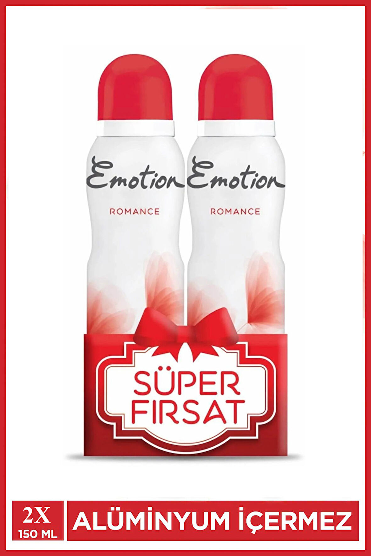 2 Adet Emotion Romance Kadın Vegan Deodorant 150 Ml Hızlı Kurur, Leke Bırakmaz