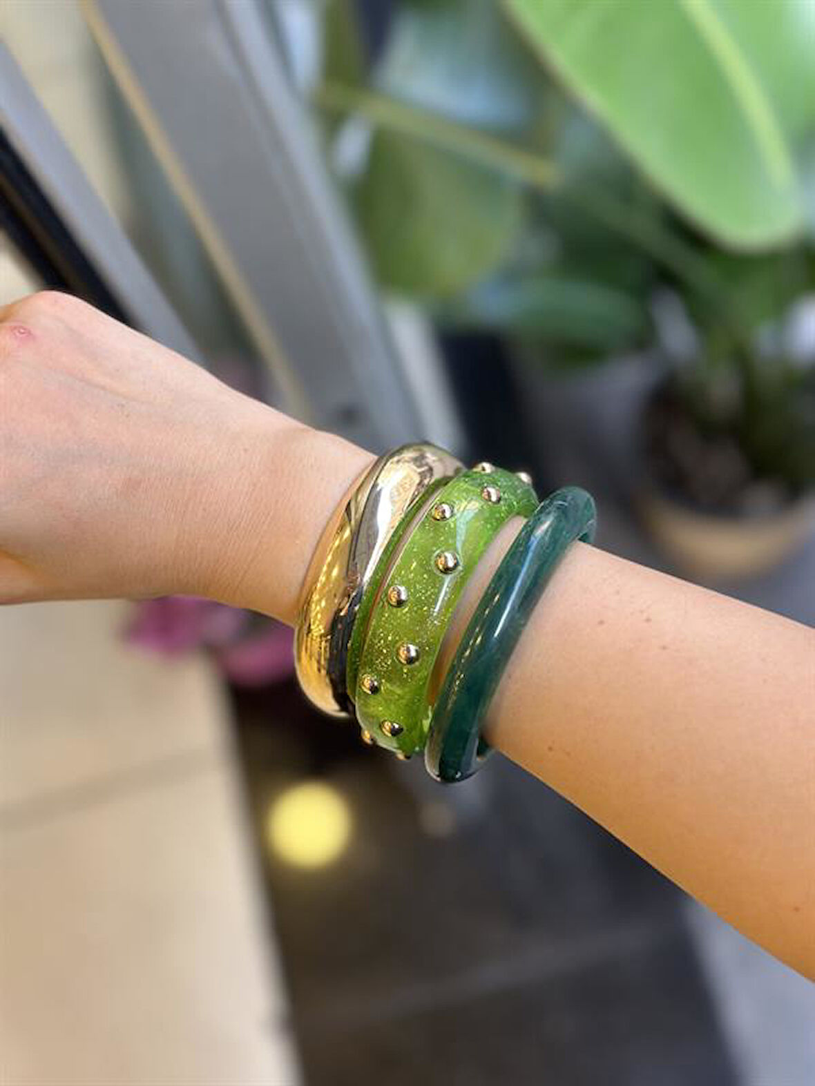 3'lü Set Bilezik - Yeşil