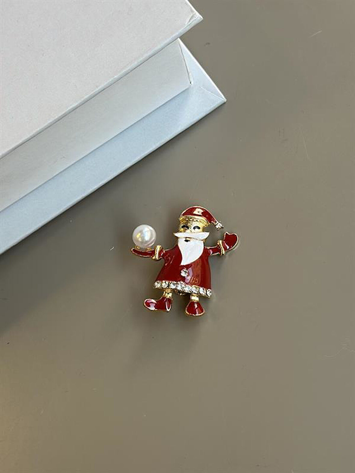 Noel Baba Broş - Kırmızı