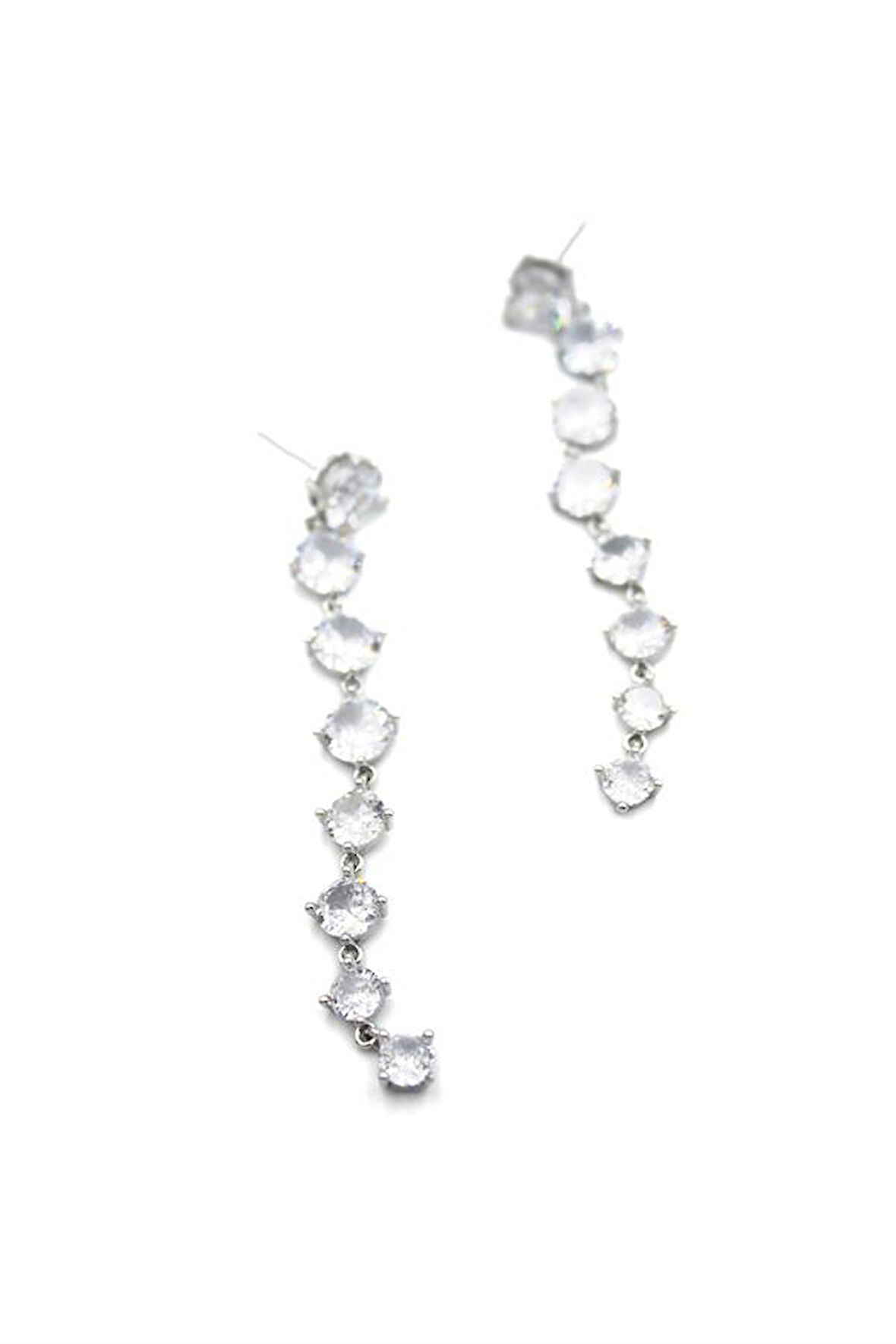 Zirkon Taşlı Küpe - Gümüş