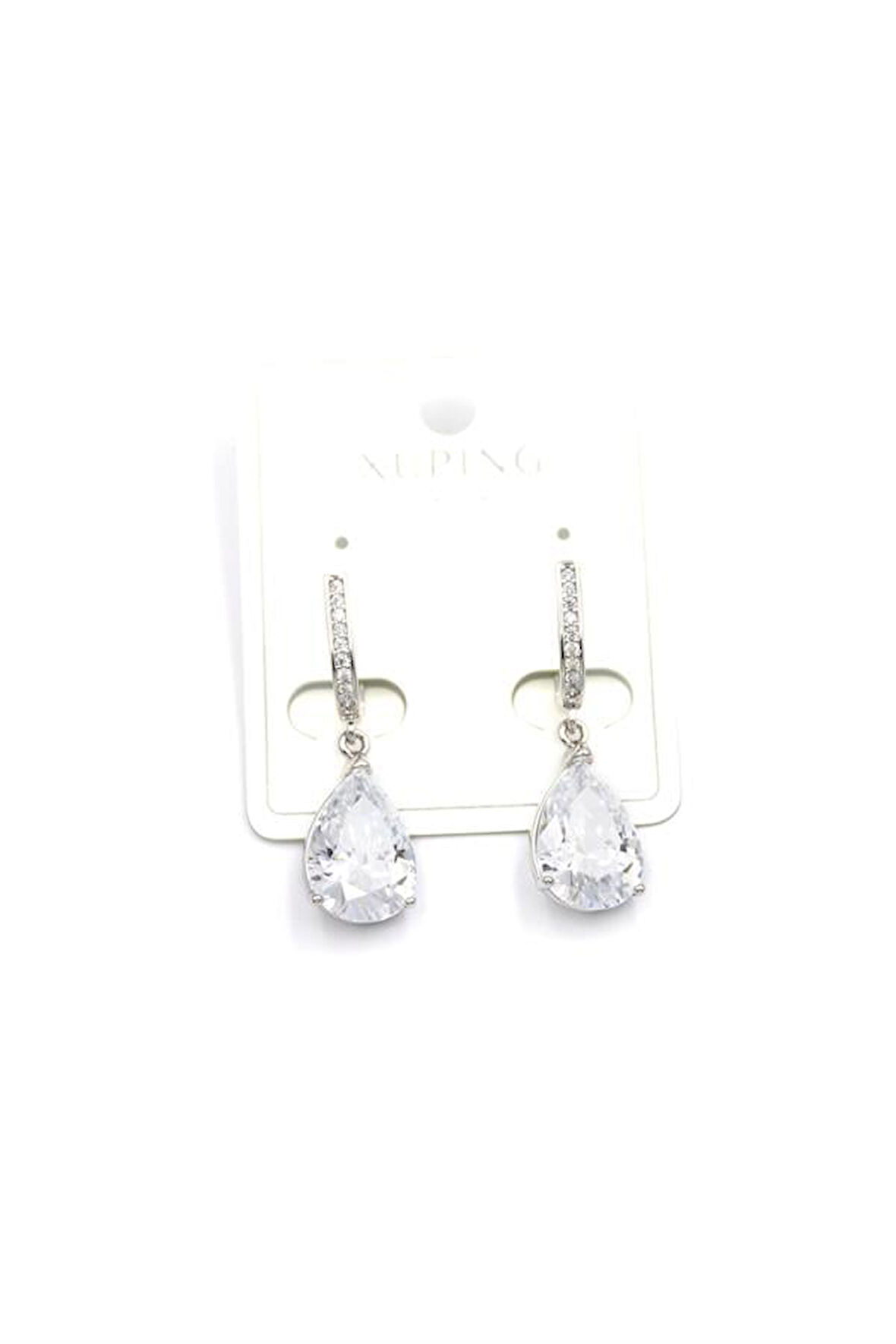 Damla Taşlı Küpe - Gümüş