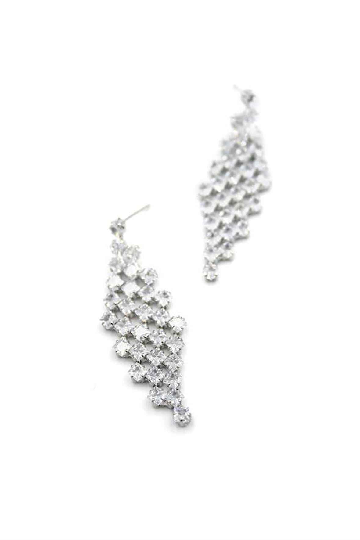 Zirkon Taşlı Küpe - Gümüş