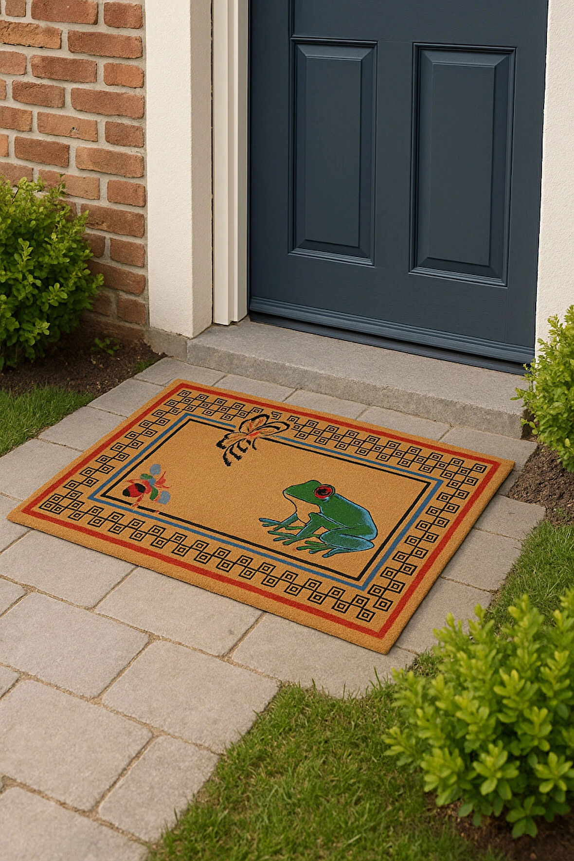 Valerine Life Velür Coco Dokulu Welcome Hoş Geldiniz Kapı Önü Dış Mekan Paspası 45x70cm 27YCM260101