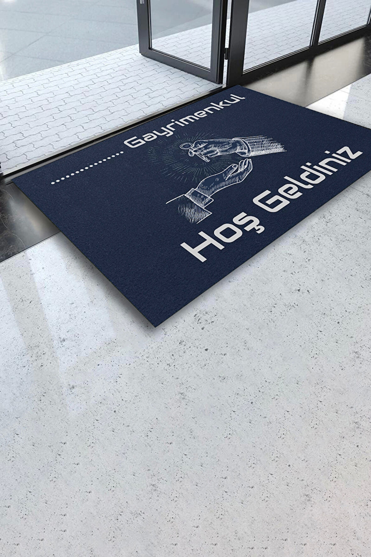 Valerine Life İsme Kişiye Firmaya Özel Emlakçı Gayrimenkul Hoş Geldiniz Kapı Önü Paspası 45x70cm